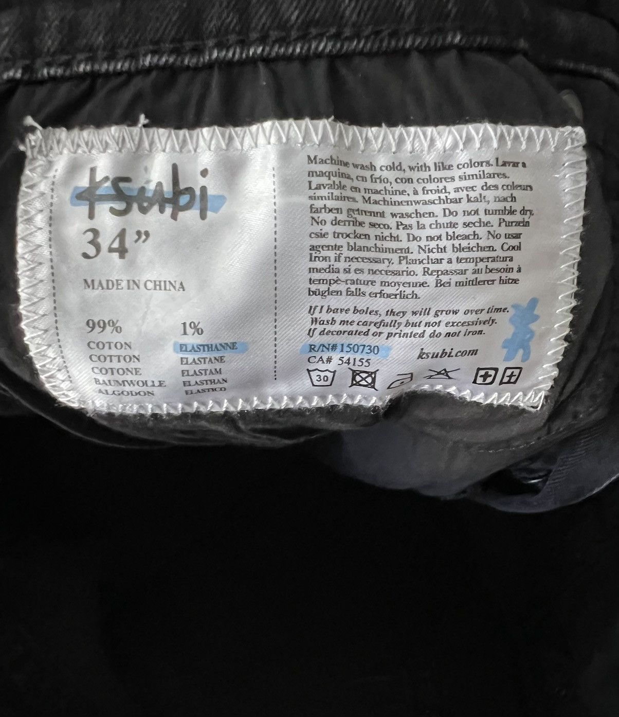 Ksubi Ksubi Jeans Mens Van Winkle Skinny Leg Black $260 Size 34/32 Size US 34 / EU 50 - 6 Thumbnail