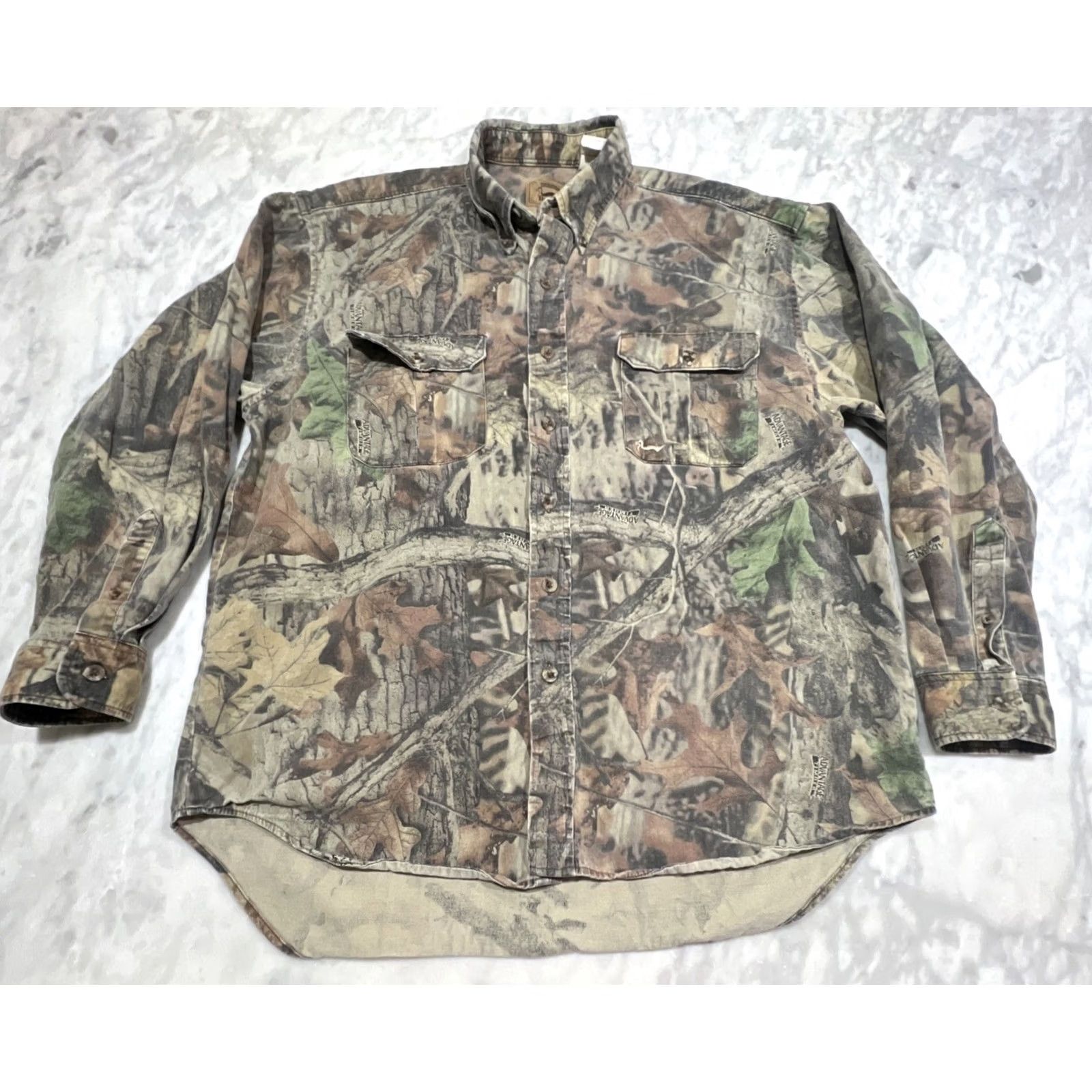 Realtree Duxbak RealTree Advantage Timber Hunting Shirt Mens Large Regular Button Down Size US L / EU 52-54 / 3 - 2 Thumbnail