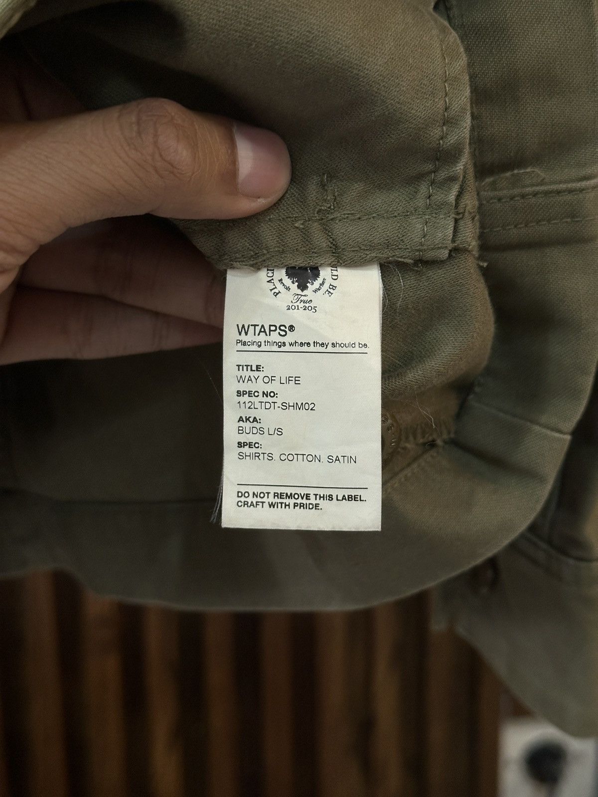Wtaps WTAPS Buds LS Shirts Cotton Satin 2011 "Olive Drab" size 2 Size US M / EU 48-50 / 2 - 7 Thumbnail