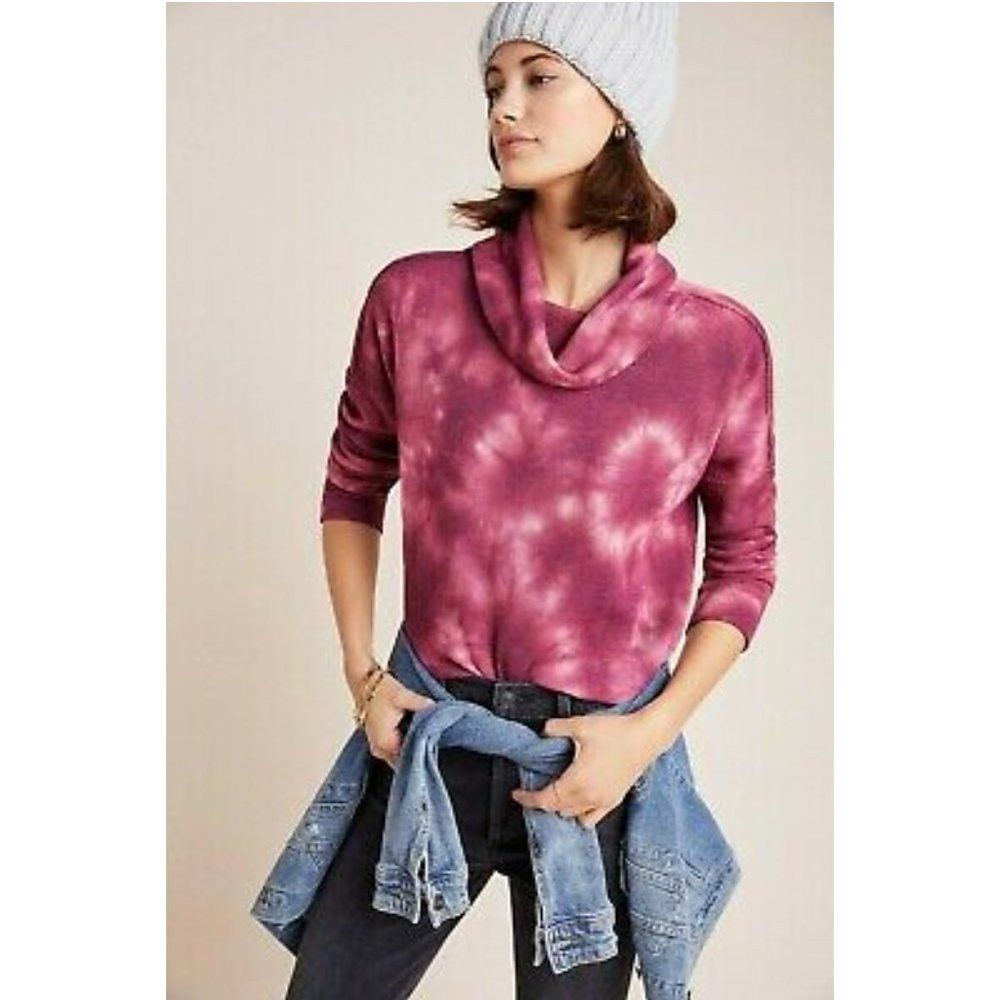 Anthropologie Anthropologie Maeve Tie Dye Thermal Cowl Neck Size XS Size XS / US 0-2 / IT 36-38 - 1 Thumbnail