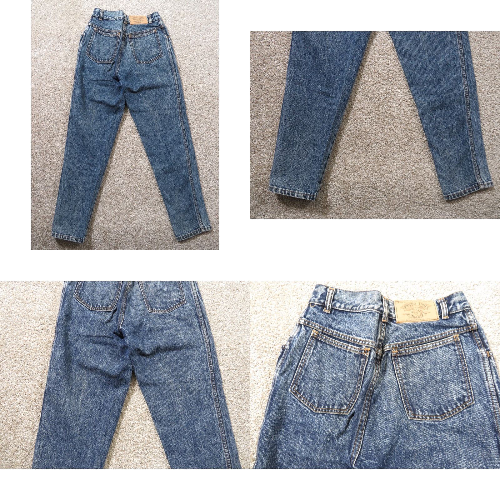 Denime VINTAGE Filippo Totti High-Rise Mom Denim Jeans Women 9/10 26x27.5 Acid-Washed Cotton 100% Denim Western 80s 90s 70s Casual Womens Size 30" / US 8 / IT 44 - 9 Thumbnail