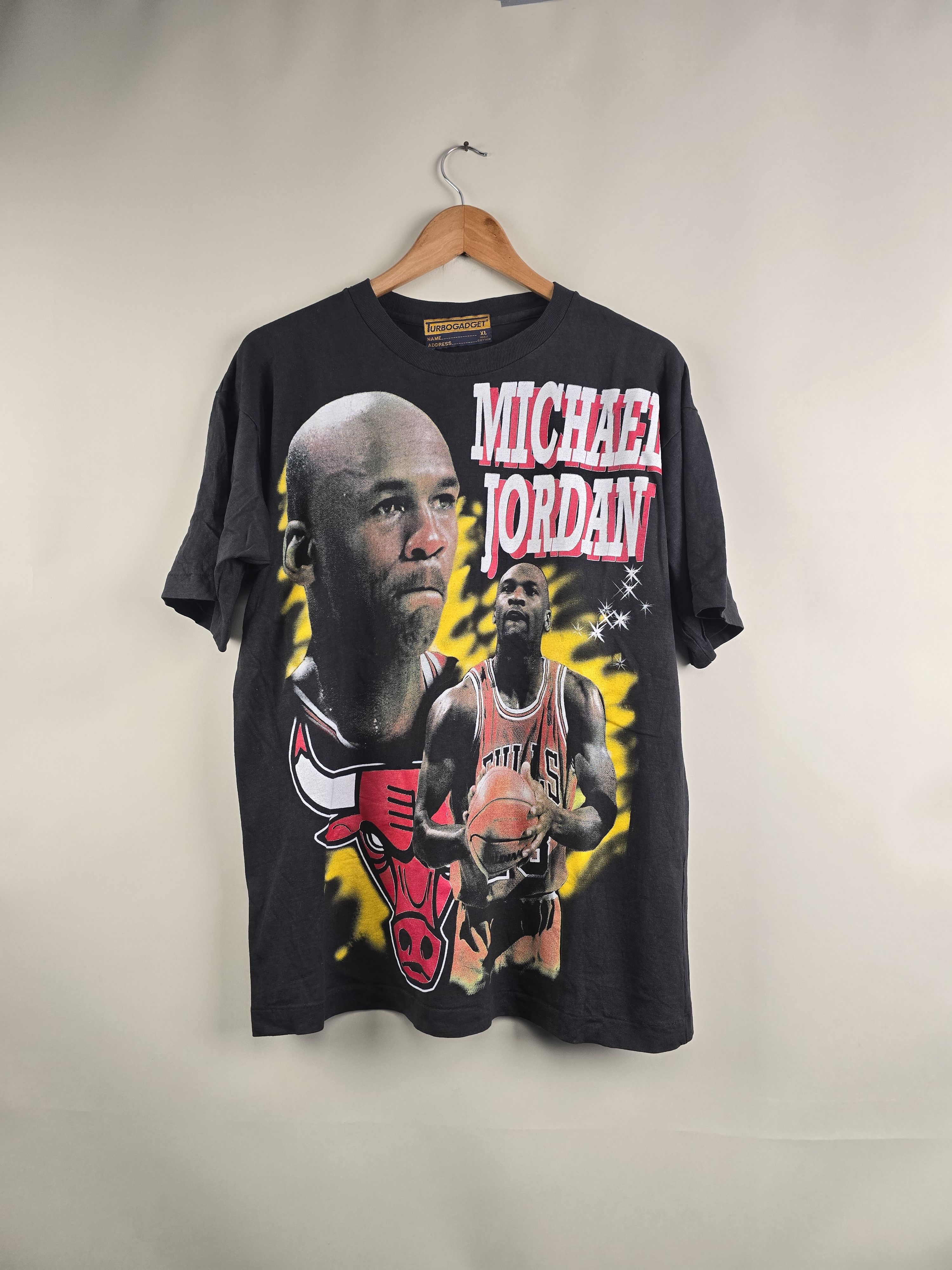 NBA × Vintage 90s Michael Jordan NBA Rap Tee XL 22" 27.5" Size US XL / EU 56 / 4 - 7 Thumbnail