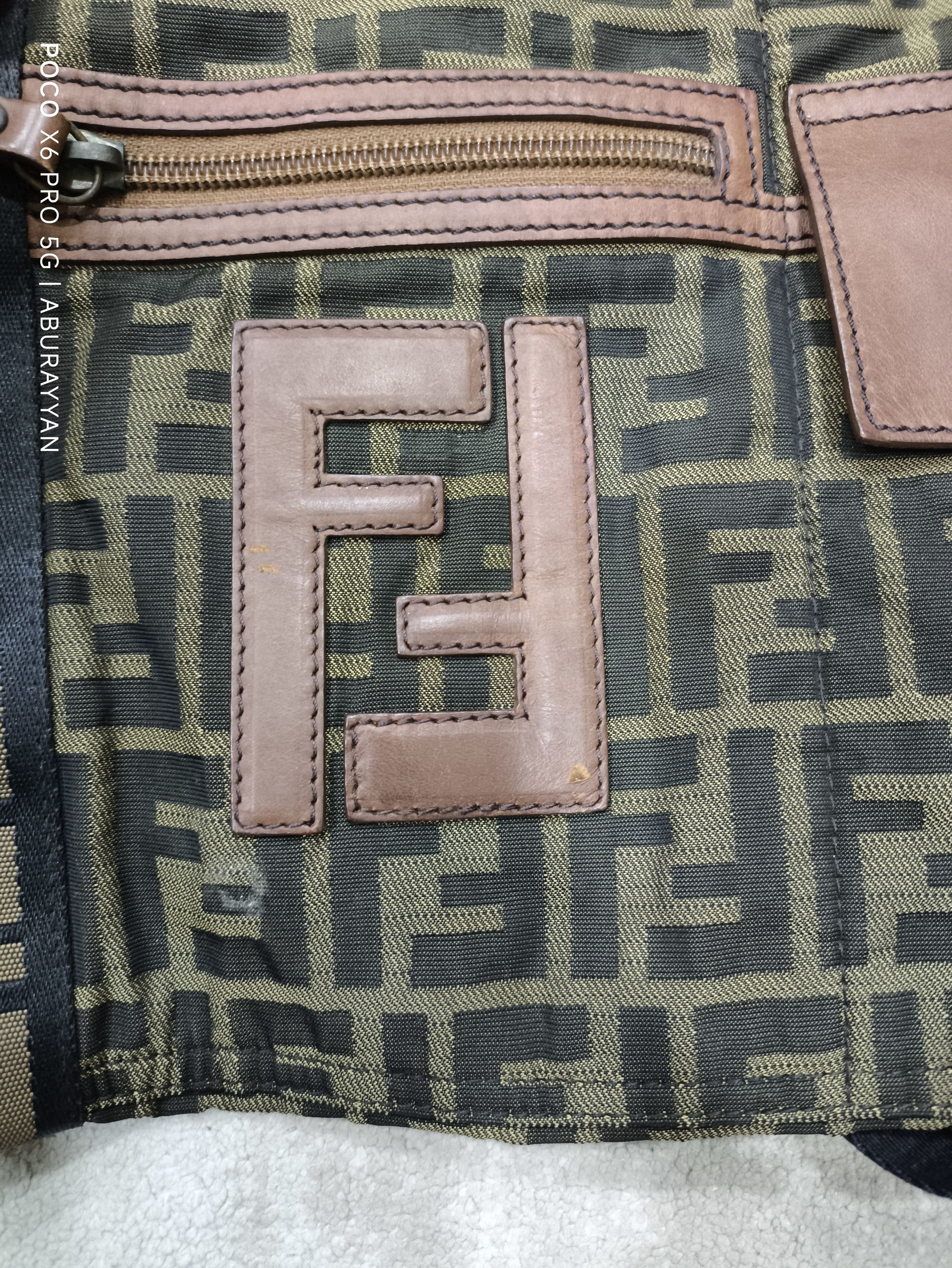 Fendi Fendi Brown Zucca Canvas Flat Messenger Bag Size ONE SIZE - 3 Thumbnail