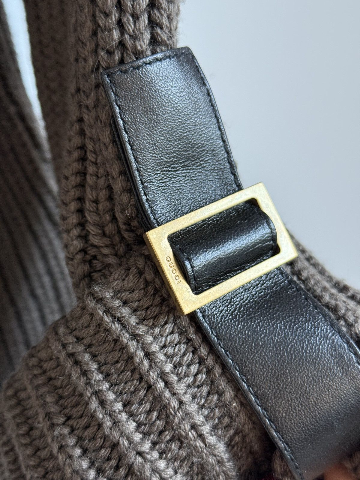 Gucci × Tom Ford × Vintage Gucci Tom Ford Era F/W 2003 Chunky Cropped Knit Straps Size XS / US 0-2 / IT 36-38 - 4 Thumbnail
