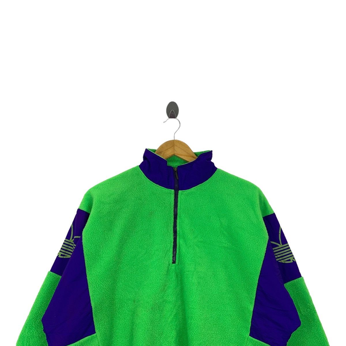 Adidas Vintage ADIDAS Trefoil Sports Fleece Half Zipper Sweatshirt Size US M / EU 48-50 / 2 - 4 Thumbnail
