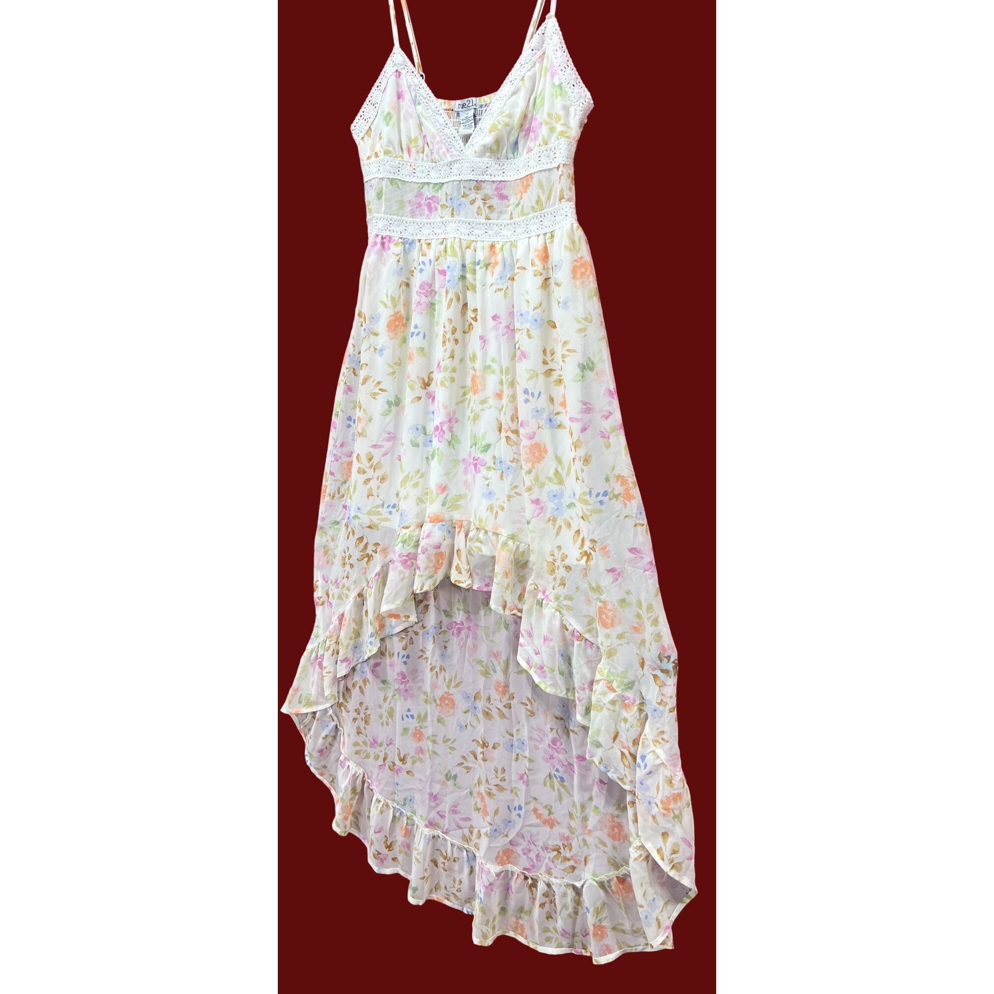 rue21 Rue 21 - Women's Summer Sleeveless High Low Hem Ruffle Flora Size M / US 6-8 / IT 42-44 - 24 Thumbnail