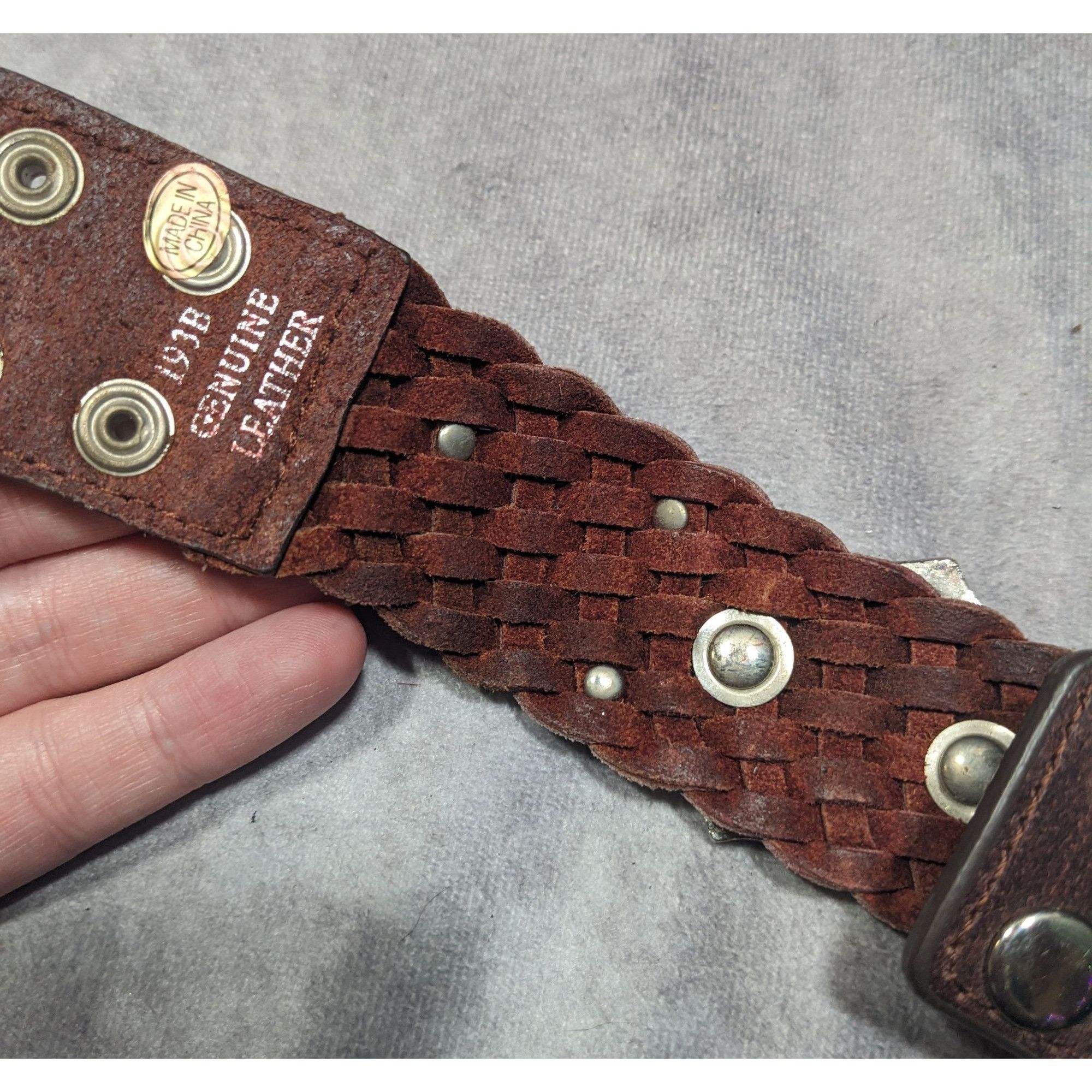Other Cowgirl Glam Floral Braided Leather Rhinestone Bracelet Size ONE SIZE - 13 Thumbnail