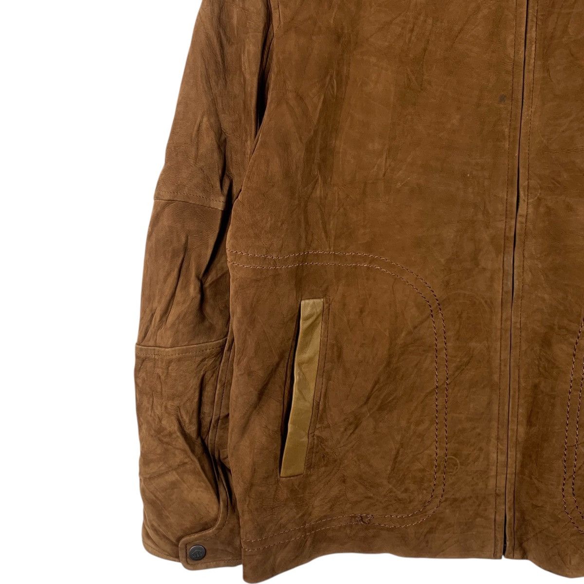 Vintage A JESDANI Italian Designer Brown Fleece Bomber Jacket Size US L / EU 52-54 / 3 - 5 Thumbnail