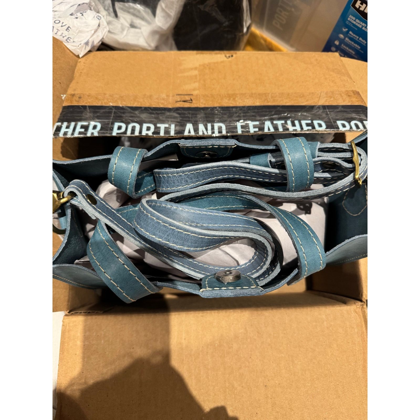 Portland Leather BRAND NEW Portland Leather Premium Classic Lola in Aqua Size ONE SIZE - 5 Thumbnail