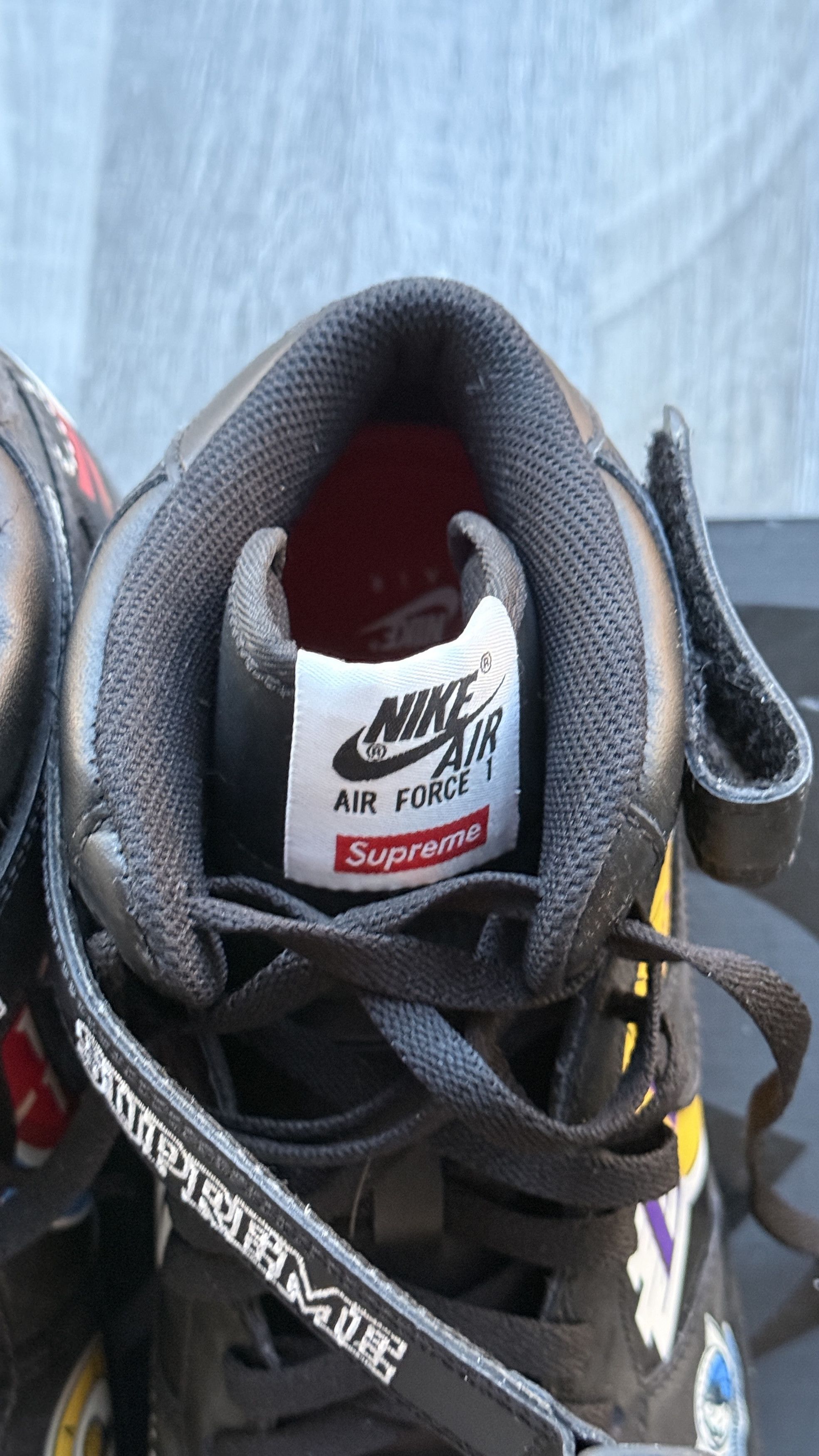 Nike Supreme Air Force 1 NBA Black Size US 12 / EU 45 - 4 Thumbnail