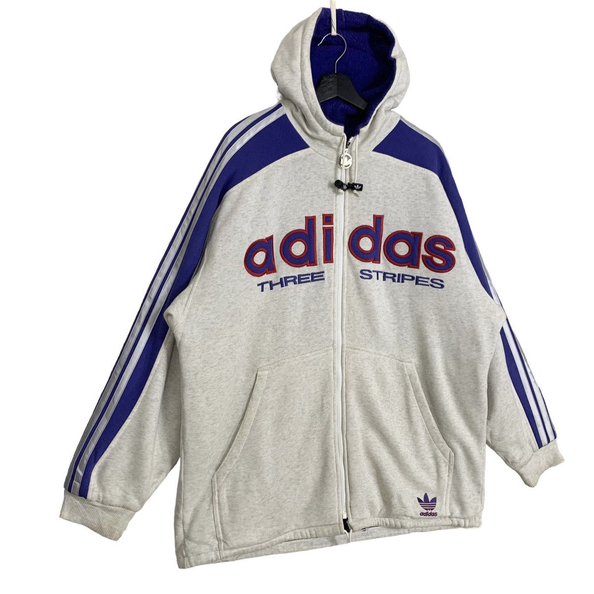 Adidas × Descente × Vintage Vintage 90s Adidas Descente Three Stripes Hoodie Jacket Size US XL / EU 56 / 4 - 3 Thumbnail