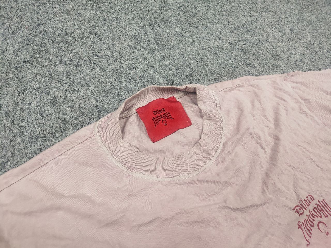 Dilara Findikoglu Dilara Findikoglu Design Oversized Pale pink logo Shirt Tee Size US M / EU 48-50 / 2 - 9 Thumbnail