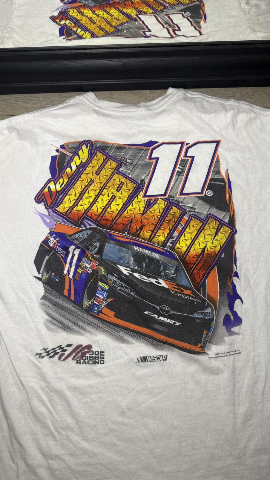NASCAR Vintage / Y2K NASCAR Denny Hamlin Shirt Size US XL / EU 56 / 4 - 4 Thumbnail
