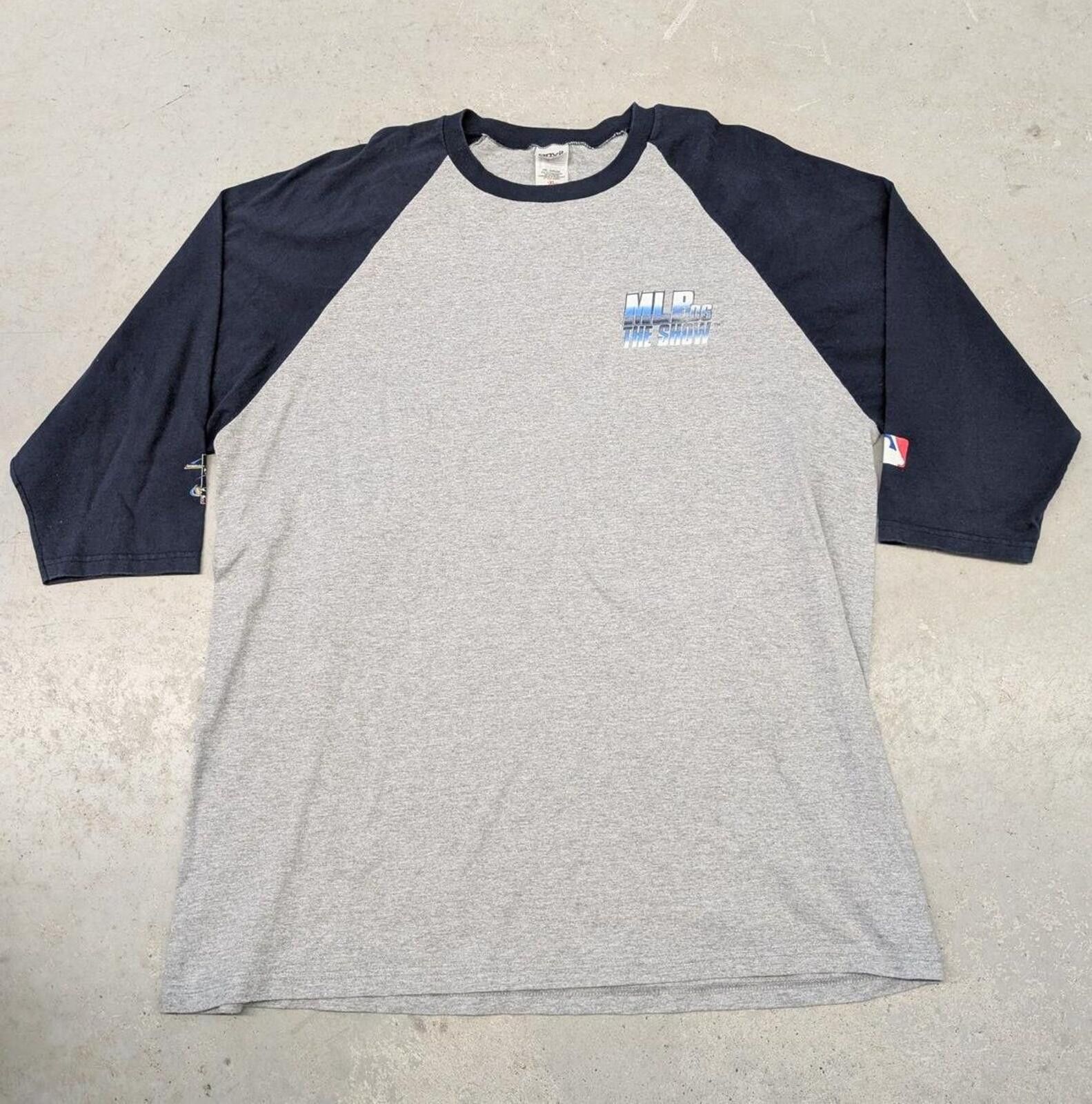 Sony Vintage MLB The Show 06 Playstation Promo T-shirt Size US XL / EU 56 / 4 - 1 Thumbnail