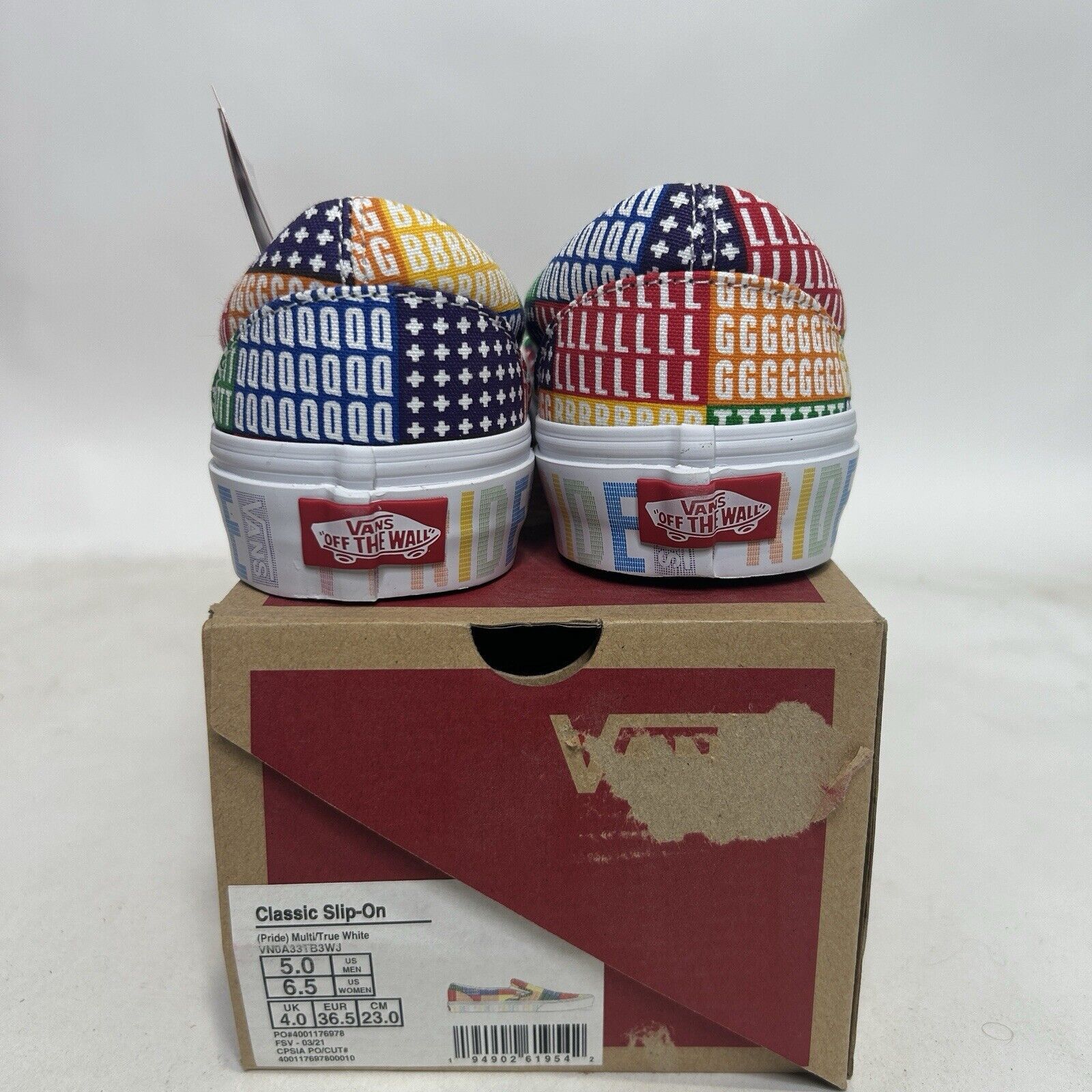 Vans Vans Classic Slip-On “Pride/Multi True White” 2024 Size US 6.5 / IT 36.5 - 4 Thumbnail