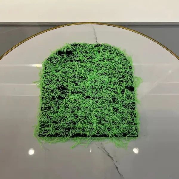 Japanese Brand Y2K Knitted Mossy Beanie Hat Size ONE SIZE - 2 Thumbnail