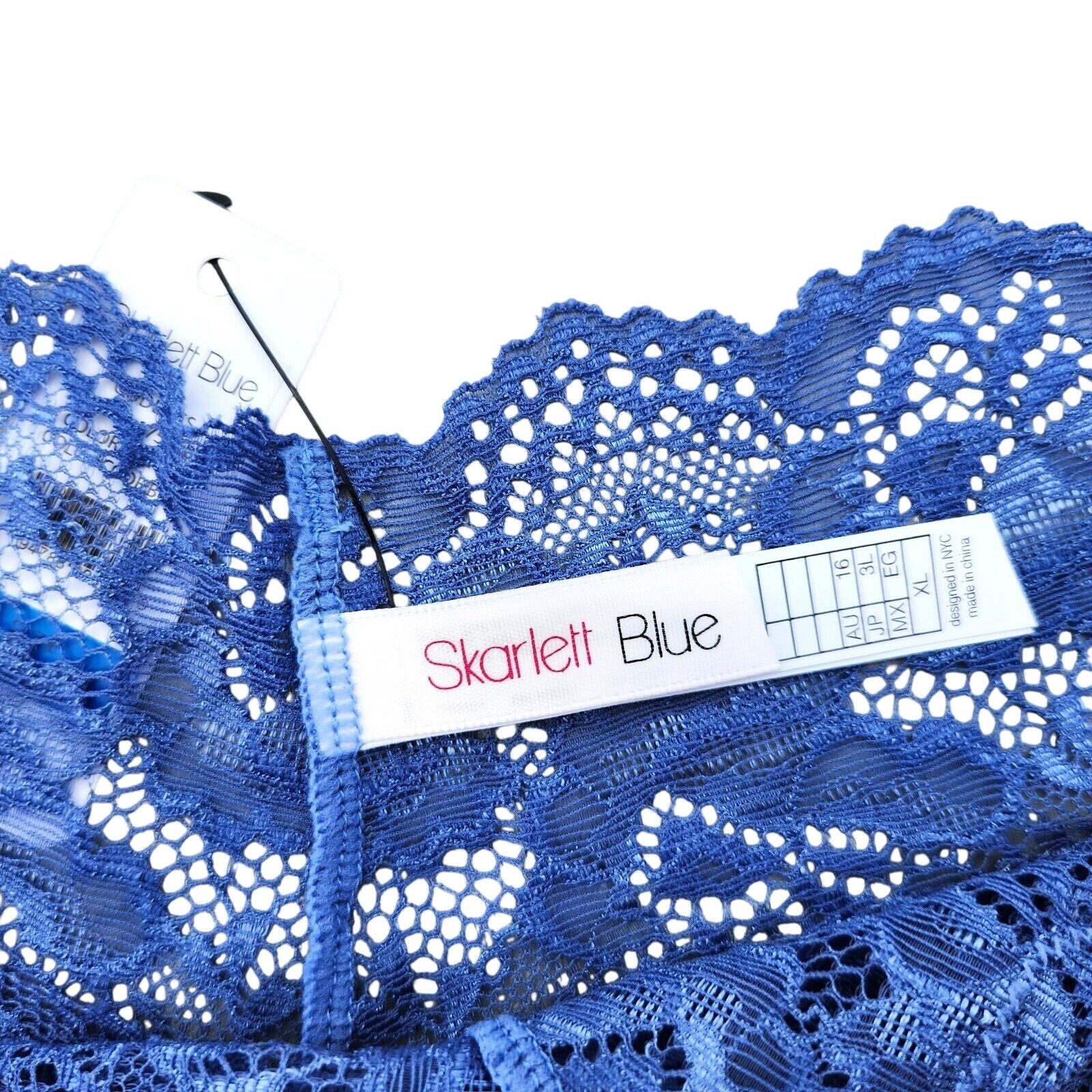 The Unbranded Brand Scarlett Blue Women Blue Floral 2-pc Set Thong Panties XL Size ONE SIZE - 2 Thumbnail