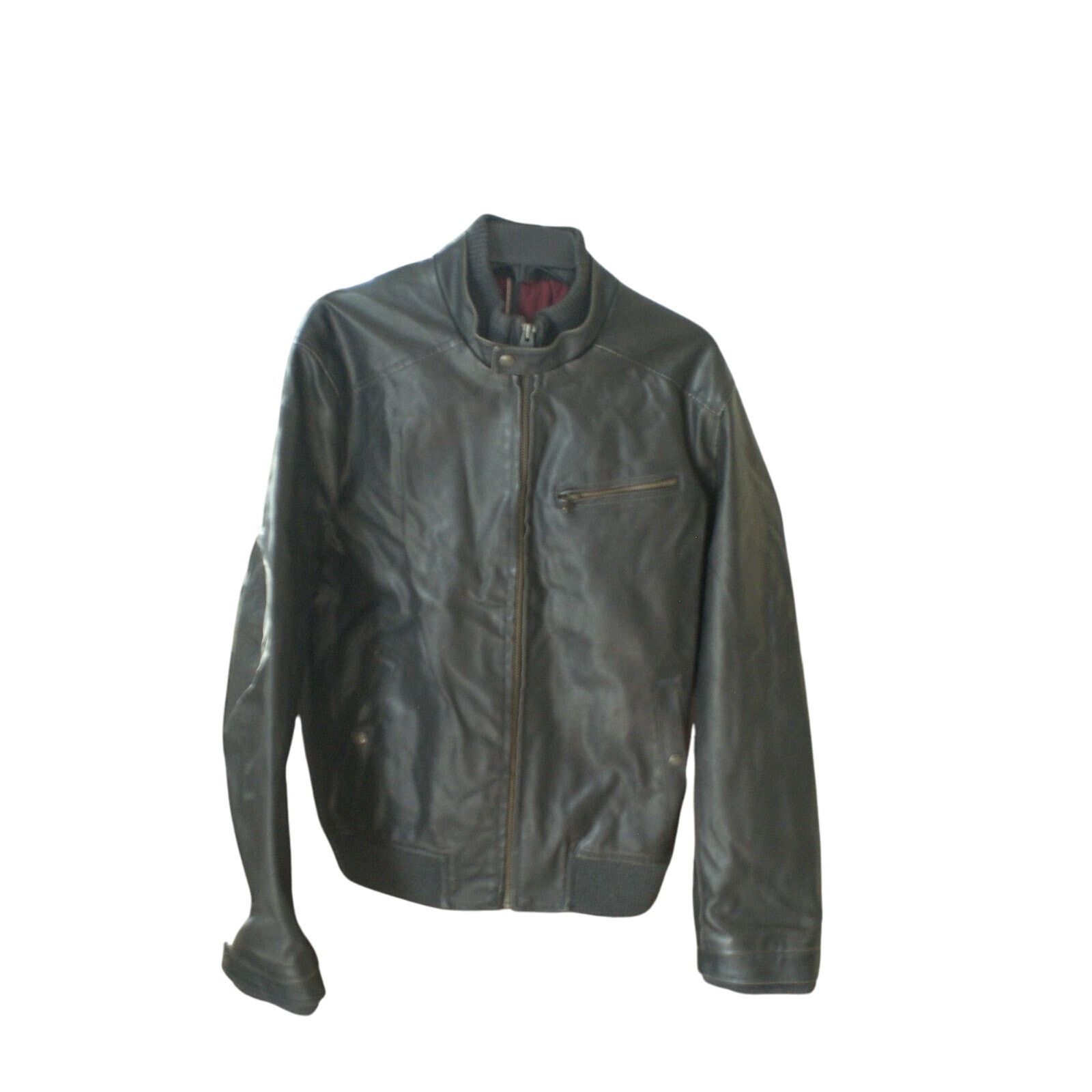 Levi's Men's Pleather Levi's Bomber Jacket Sz Medium Size US M / EU 48-50 / 2 - 2 Thumbnail