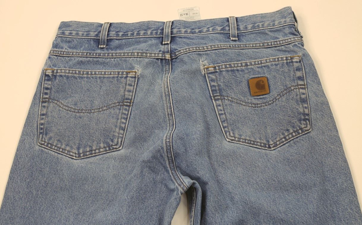 Carhartt × Vintage Vintage Y2K Carhartt Spell Out Relaxed Fit Denim Jeans Blue Size US 36 / EU 52 - 8 Thumbnail