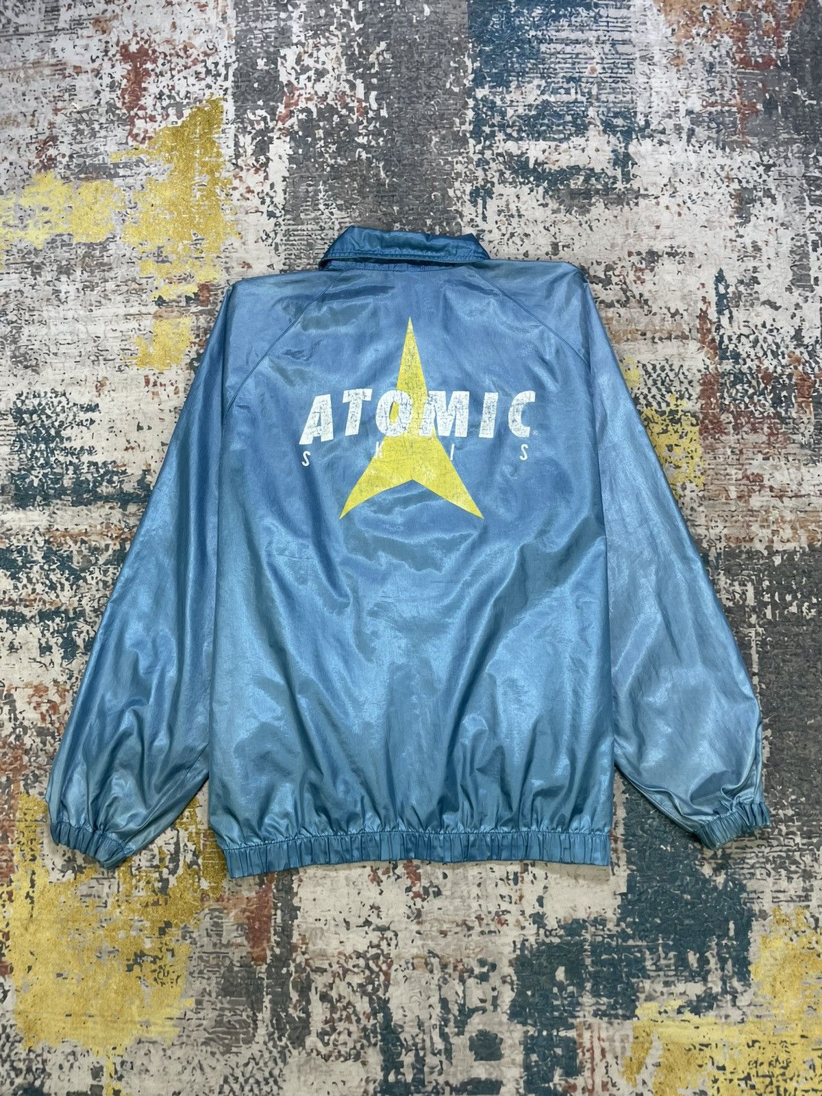 Asics Vtg Asics X Atomic Skis Back Hit Nylon Lightweight Jacket Size US L / EU 52-54 / 3 - 1 Thumbnail