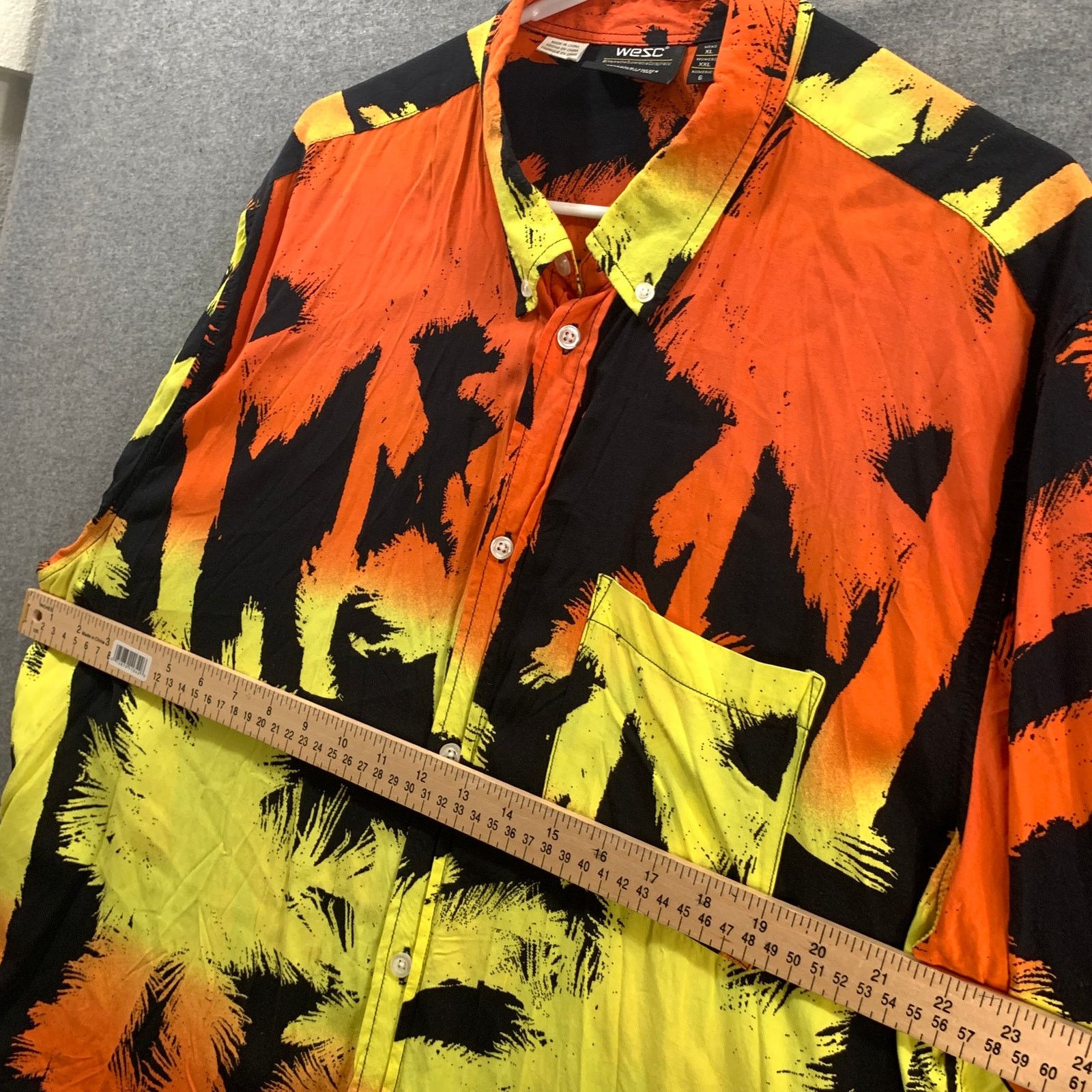WeSC WeSC Button Up Orange Summer Shirt Adult Extra Large Size US XL / EU 56 / 4 - 4 Thumbnail