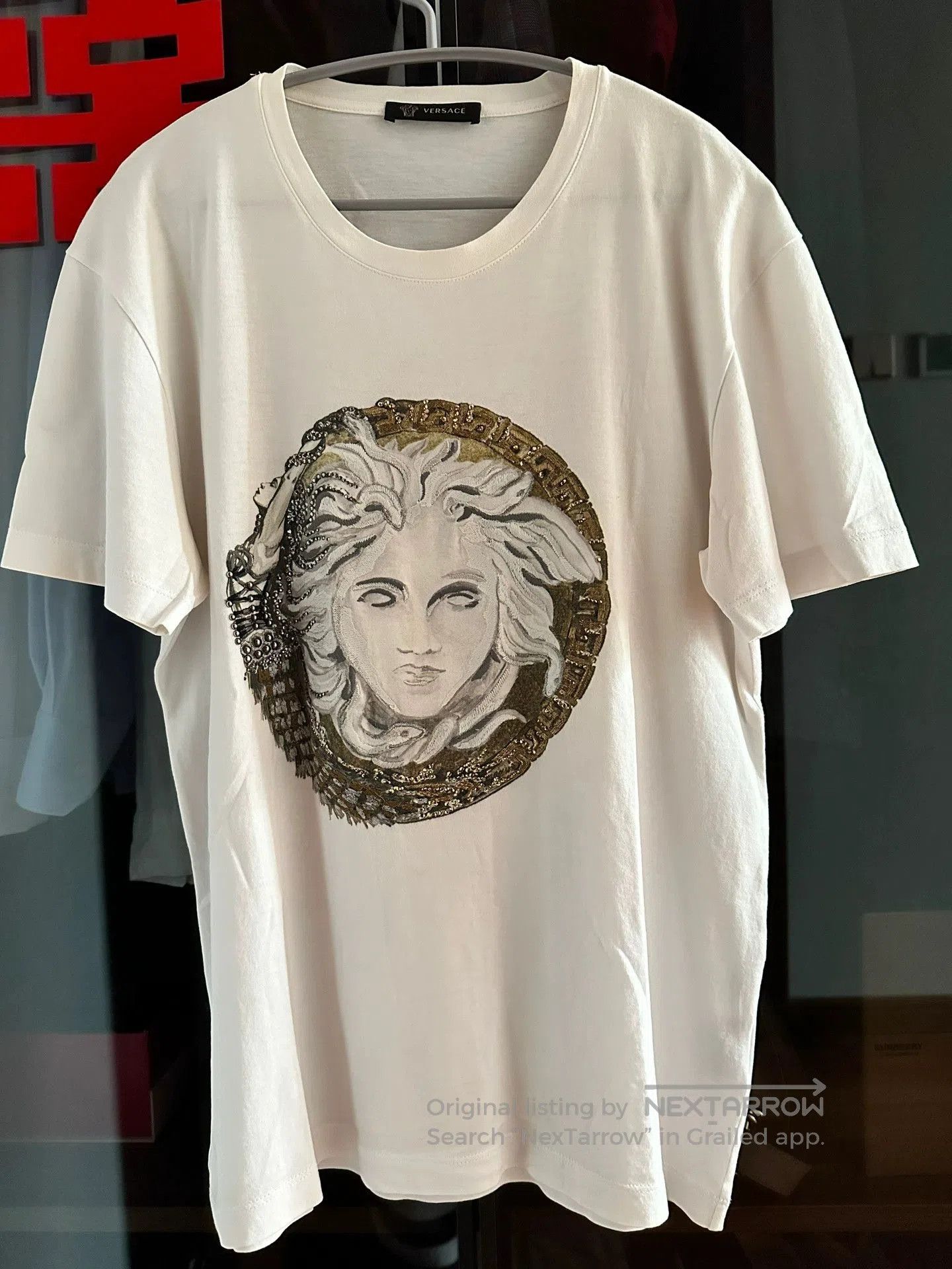 Versace Versace Short Sleeve Shirt with Crystals. Size US M / EU 48-50 / 2 - 1 Thumbnail
