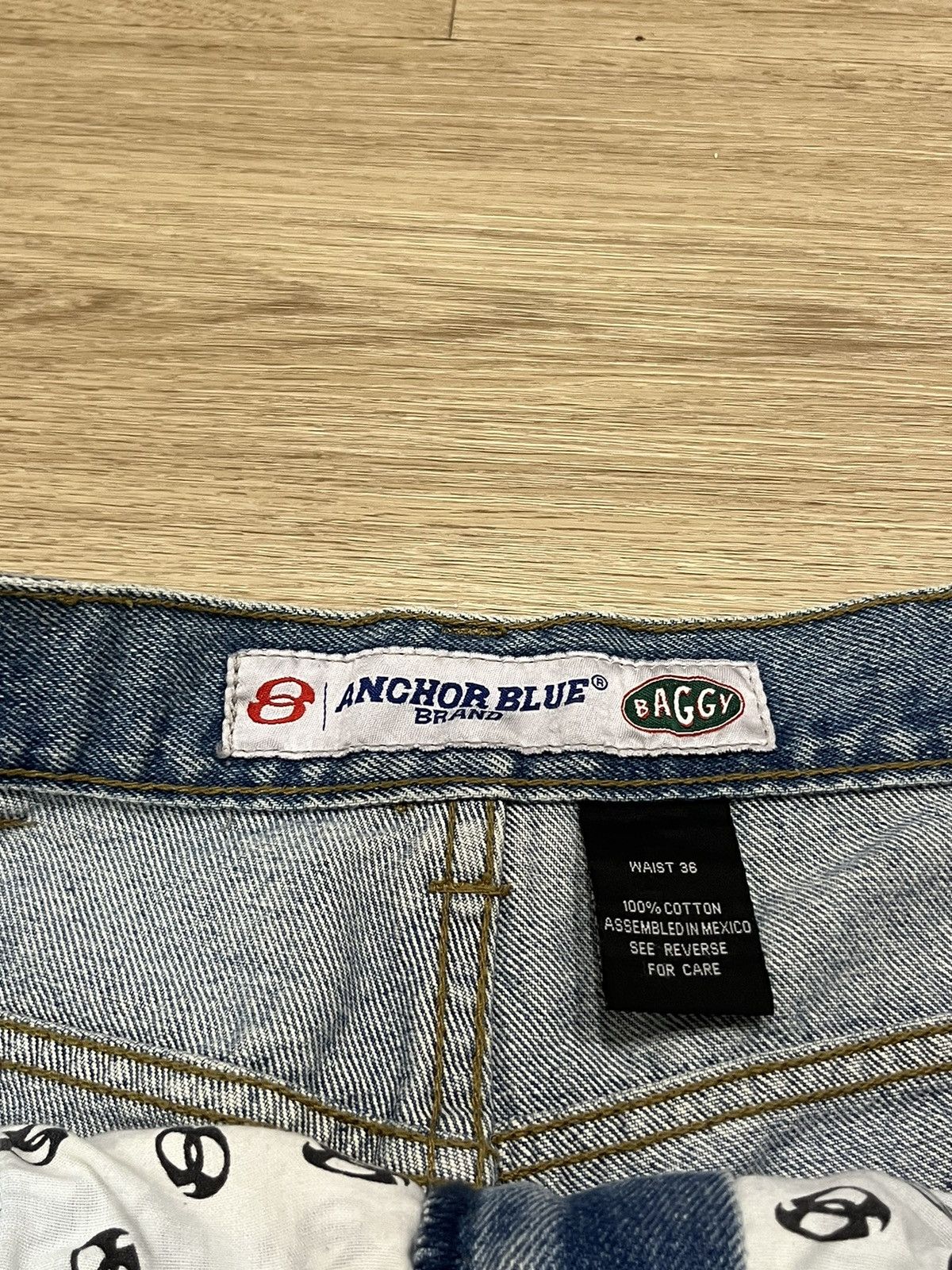 Anchor Blue Vintage Anchor Denim Shorts Mens 36 Baggy Jorts Skater Y2K Size US 36 / EU 52 - 3 Thumbnail