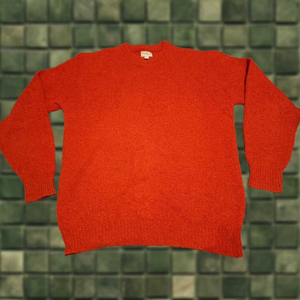 Vintage VINTAGE LL Bean Sweater Pullover Wool Red Freeport Maine Mens XL Tall Size US XL / EU 56 / 4 - 1 Thumbnail