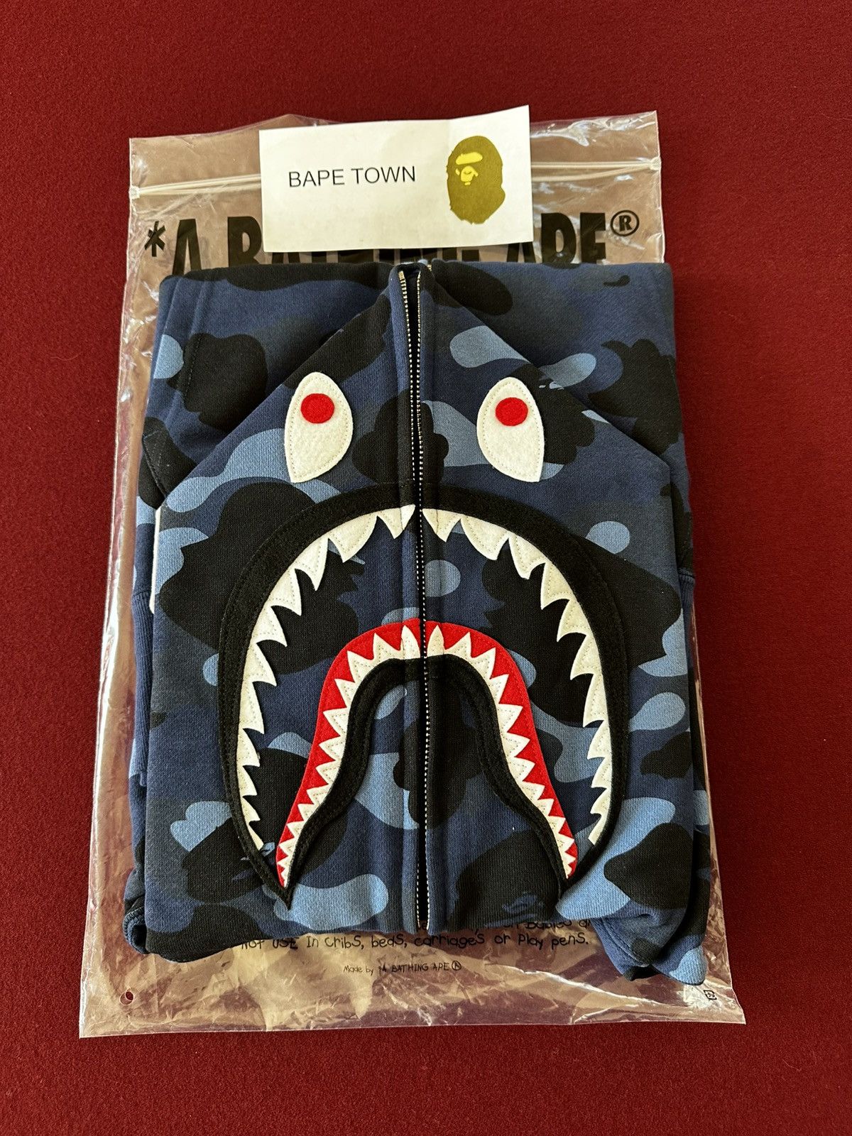 COLOR CAMO FULL ZIP SHARK HOODIE (NAVY)