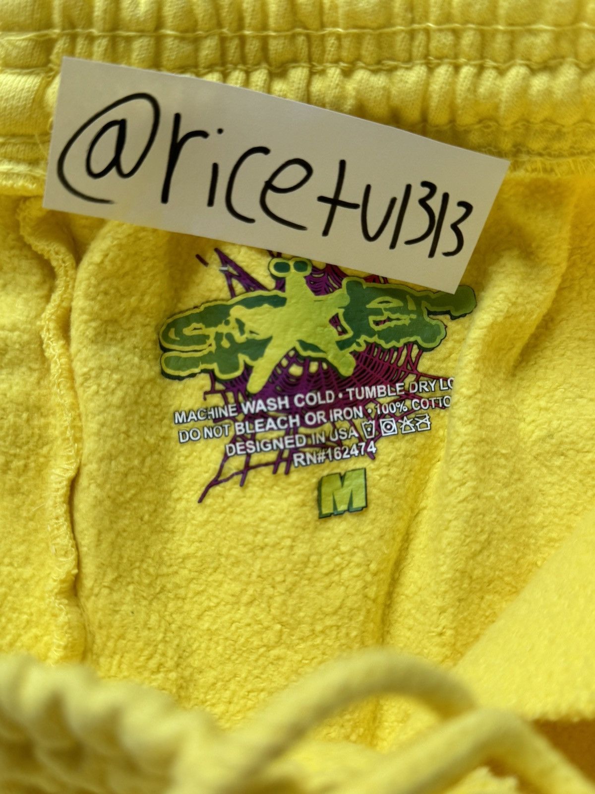 Sp5der × Young Thug 💛 YELLOW BELUGA SP5DER WORLDWIDE PANTS💛 Size US 32 / EU 48 - 5 Thumbnail