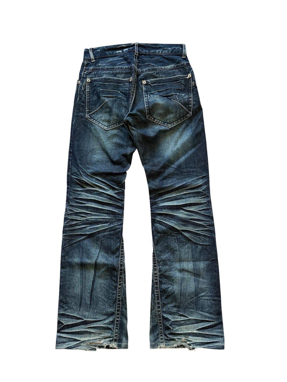 Morgan Homme MORGAN HOMME FLARE BLEACH DISTRESSED JEANS Size US 30 / EU 46 - 2 Thumbnail