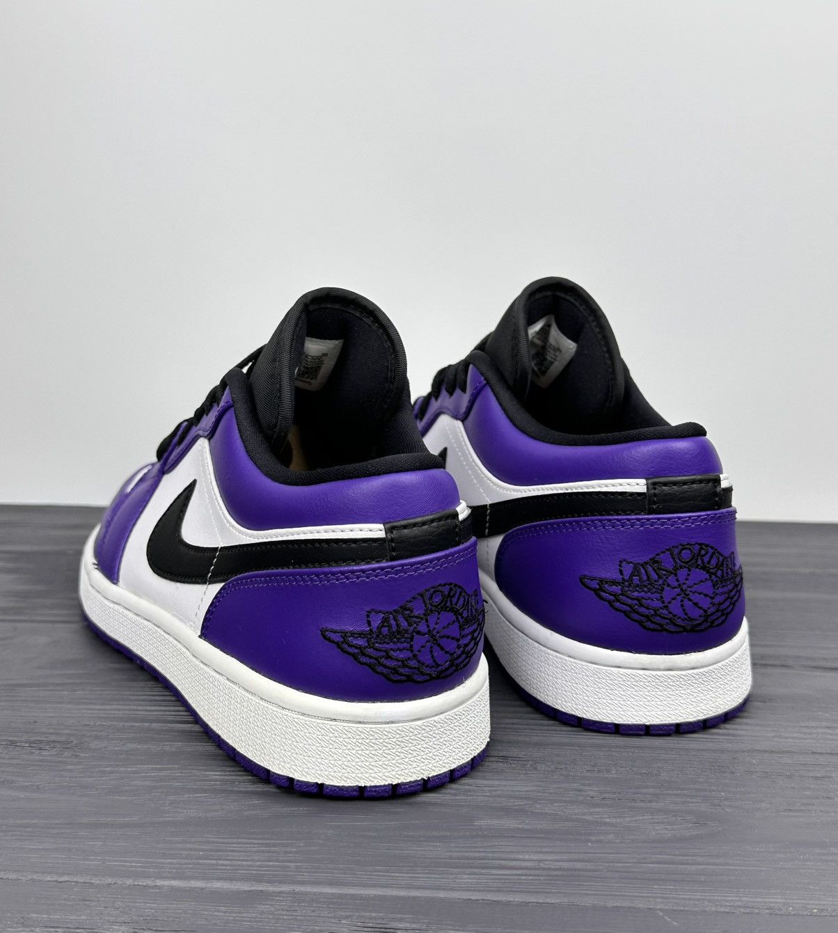 Nike Nike Air Jordan 1 Low Leather Court Purple White Black Sz 9 Size US 9 / EU 42 - 7 Thumbnail
