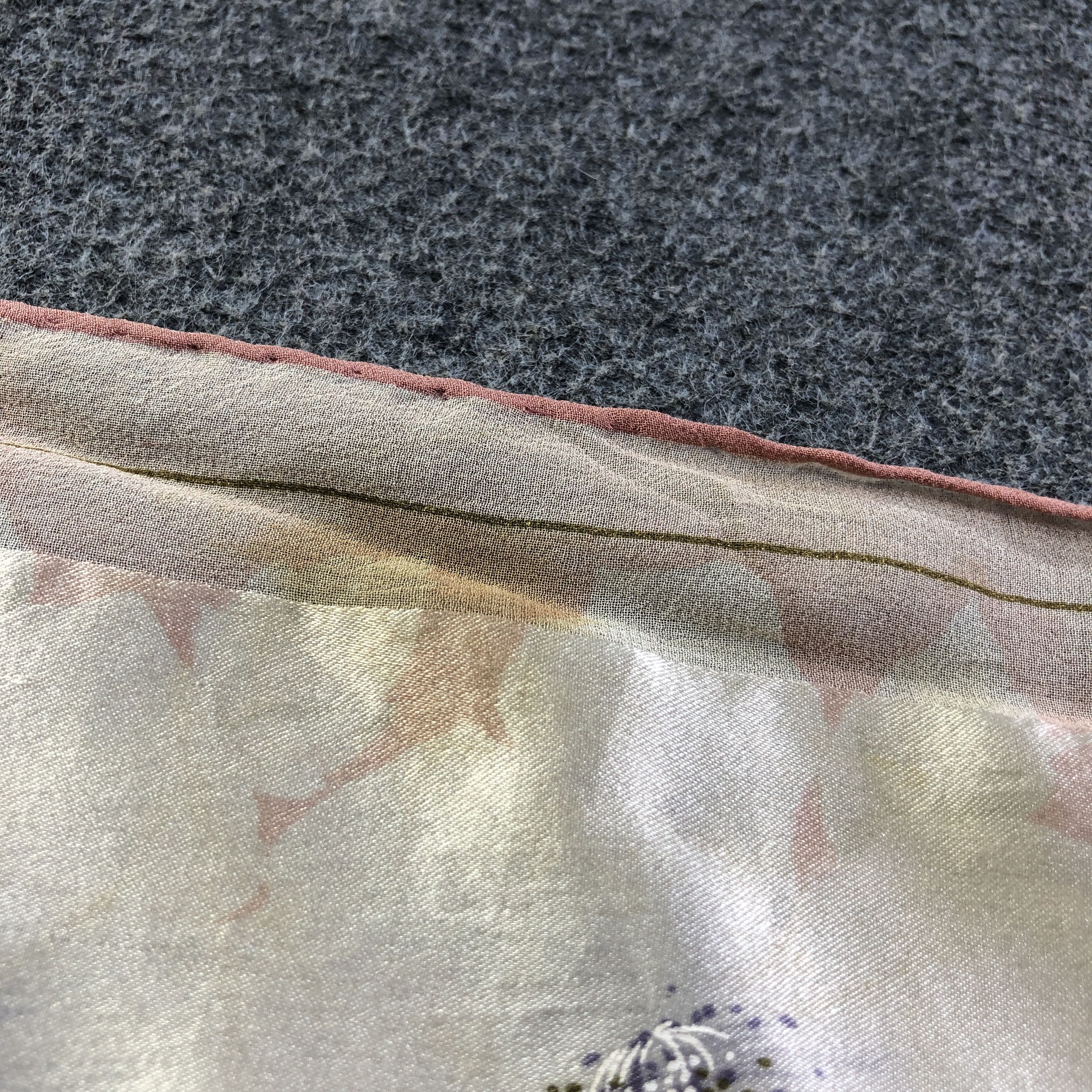 Japanese Brand Jun Ashida Floral Hand Rolled Silk Scarf M1004 Size ONE SIZE - 17 Thumbnail