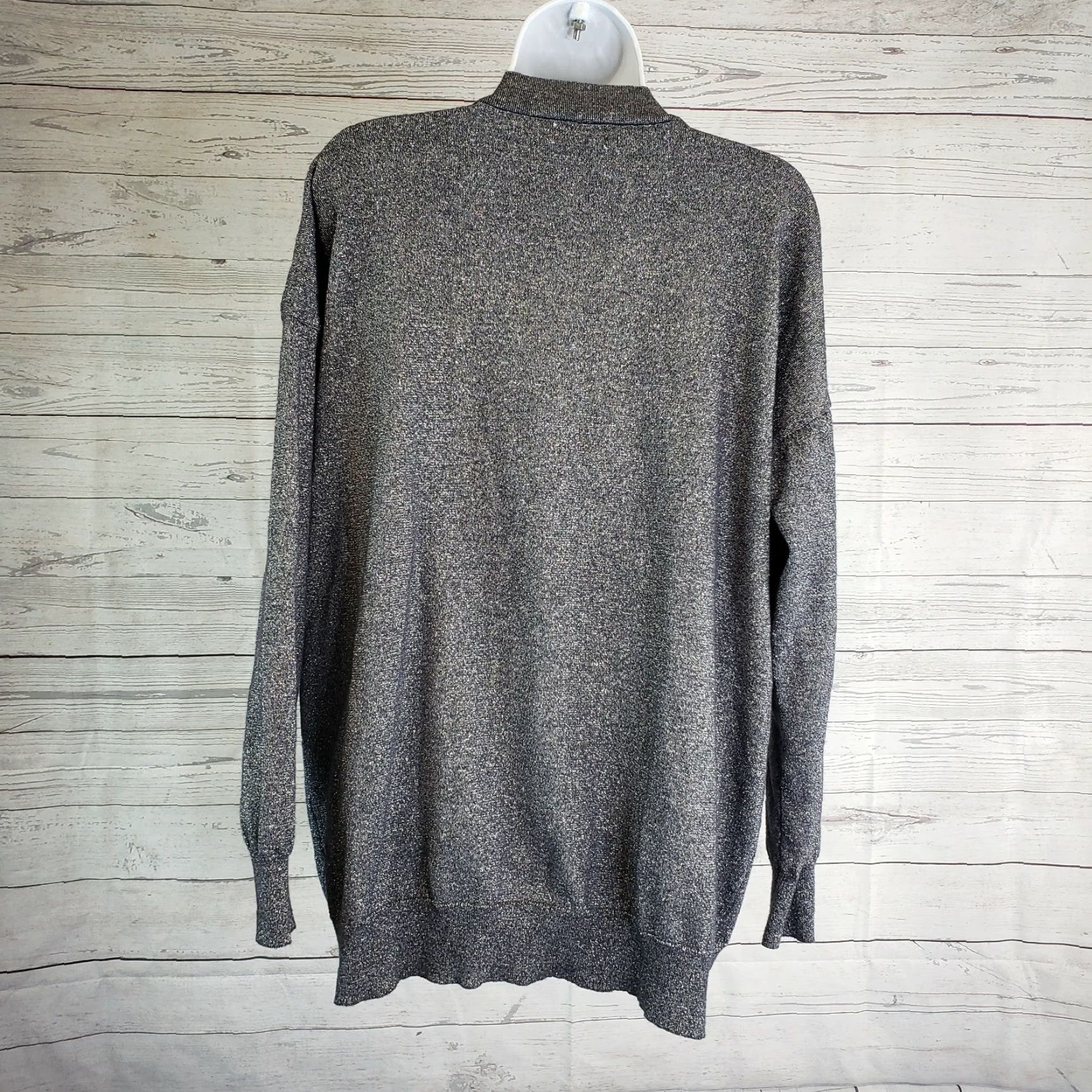 Vintage UMGEE Cardigan Shirt Womens S/M Gray Button-Front Long Sleeve Cotton Blend KnIT Solid 65% cotton 35% polyester Womens Size S / US 4 / IT 40 - 3 Thumbnail