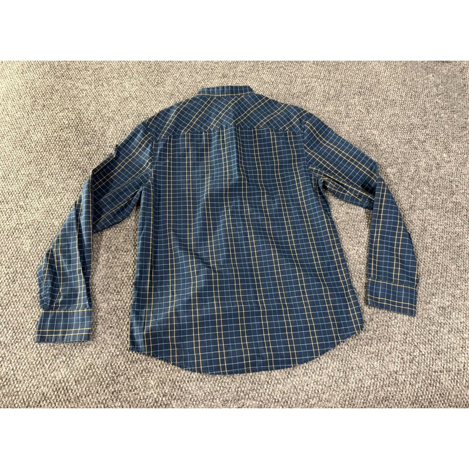 Original Penguin Original Penguin Shirt Mens M Blue Check Long Sleeve Band Collar Casual Size US M / EU 48-50 / 2 - 7 Thumbnail