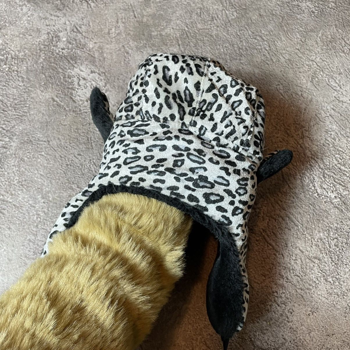 Vintage Vintage 90s Leopard Print Faux Fur Ushanka Beanie Grunge OS Size ONE SIZE - 2 Thumbnail