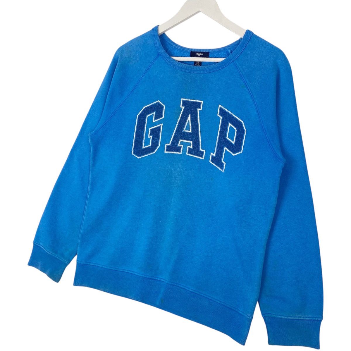 Gap × Vintage Vintage GAP Kids Embroidered Crewneck Sweatshirt Blue Size US S / EU 44-46 / 1 - 2 Thumbnail