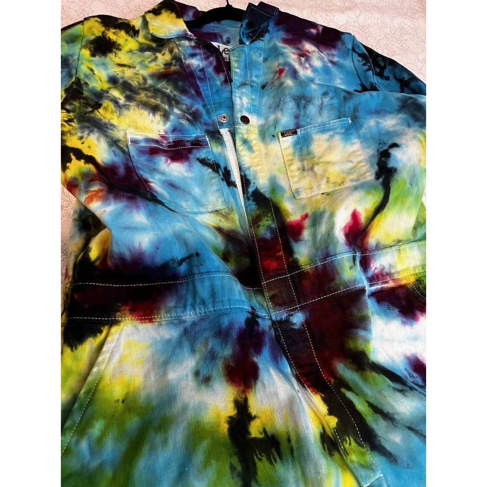 Lee Lee Union Alls Coveralls XL Tie Dye Workwear Jumpsuit Size US 40 / EU 56 - 21 Thumbnail