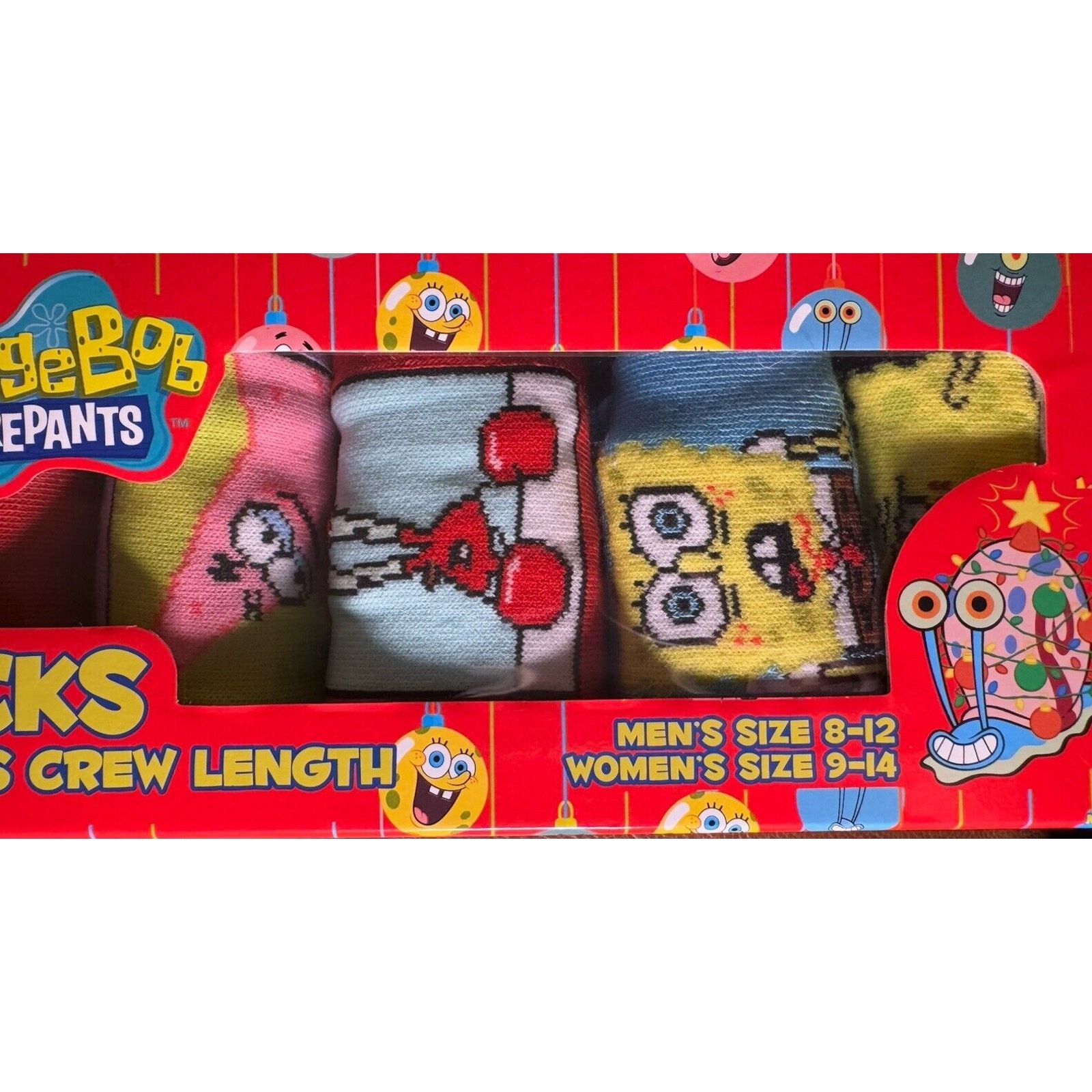 The Unbranded Brand ODD SOX SPONGEBOB SQUAREPANTS SOCKS 5 PAIRS CREW MEN'S 8-12 Size ONE SIZE - 3 Thumbnail