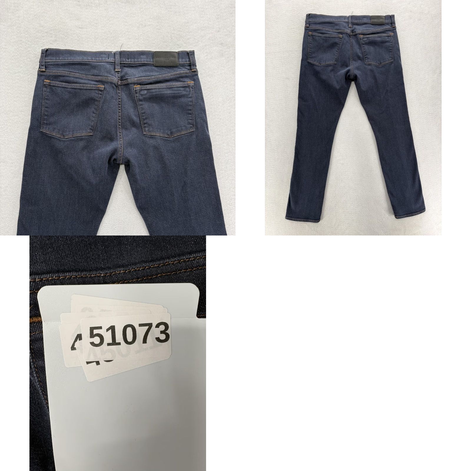 J.Crew J.Crew 484 Jeans Mens 35x32 Dark Blue Stretch Denim Pants Slim Straight Regular Inseam 31 Zip Pocket Logo Vintage No Size US 35 - 9 Thumbnail