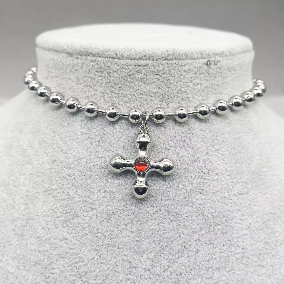 Jewelry Punk Quad Ball Pendant Necklace + 45 cm chain Size ONE SIZE - 1 Thumbnail
