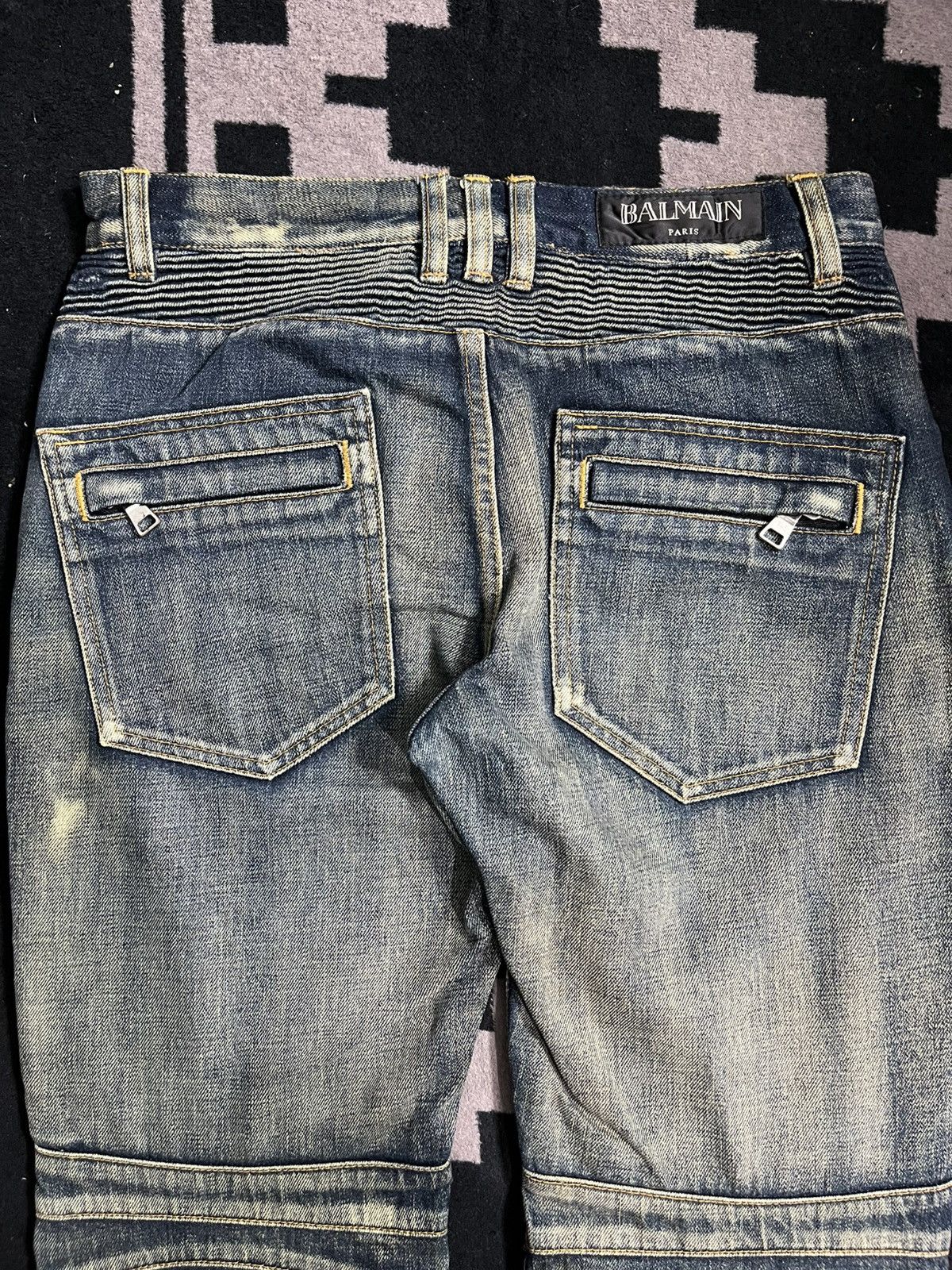 Balmain Mudwash biker jeans Size US 32 / EU 48 - 4 Thumbnail