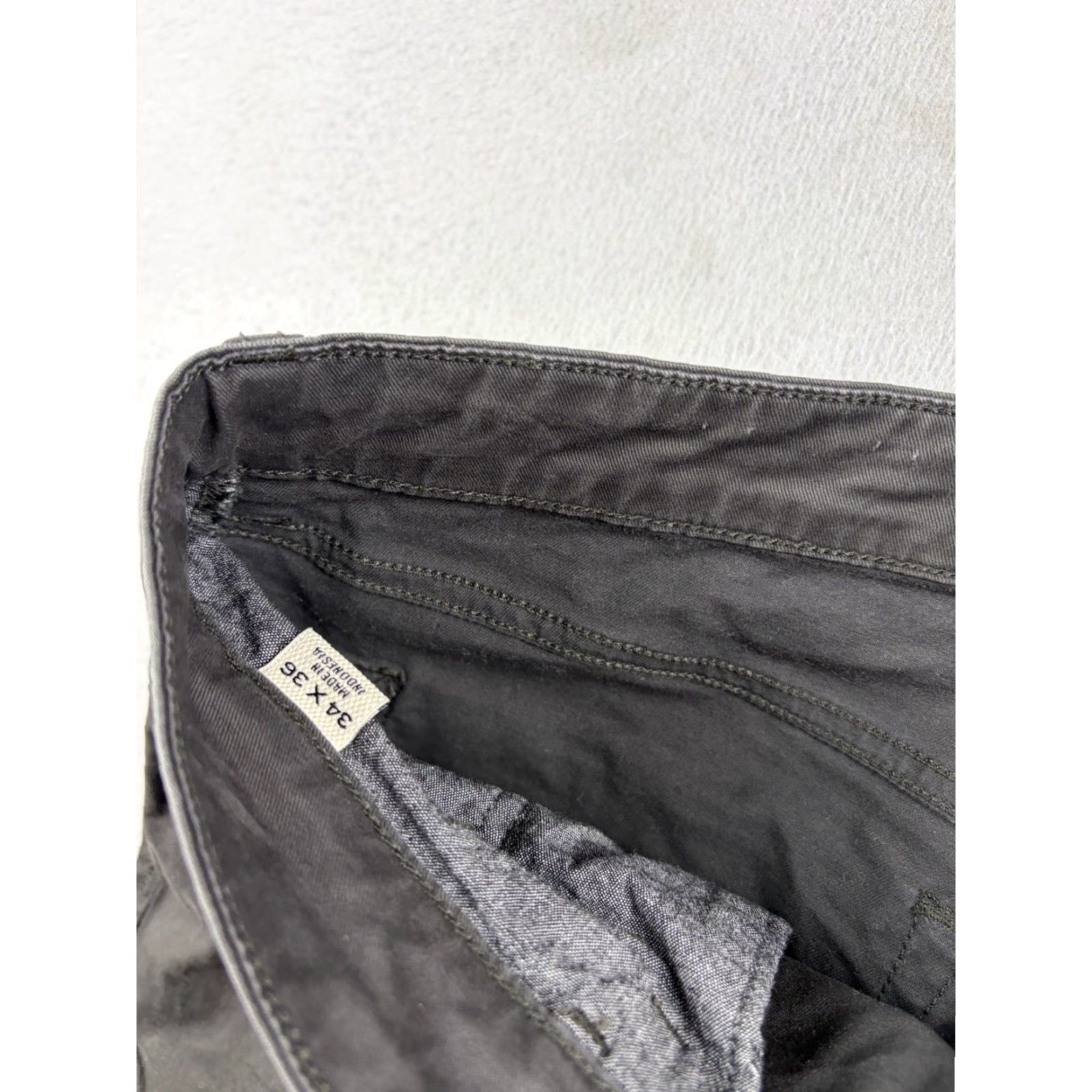 Flint And Tinder Flint And Tinder Pants Men 34x36 Gray Chino Athletic Tapered Straight Leg Flat Front Canvas Cotton Casual Mens Regular Size 34x36 Size US 34 / EU 50 - 4 Thumbnail