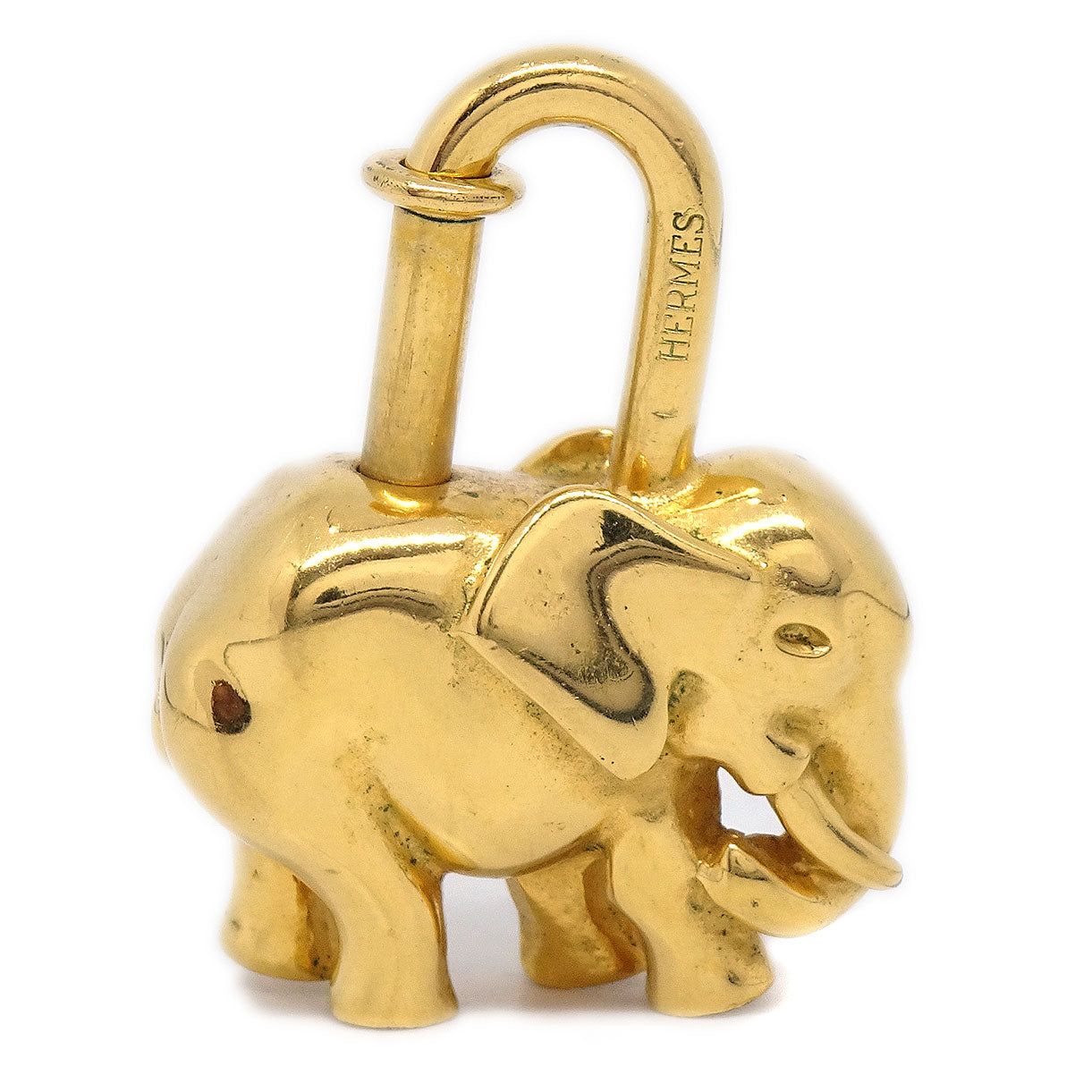 image of Hermes Elephant Cadena Padlock Gold Small Good 22290 in Black, Women's