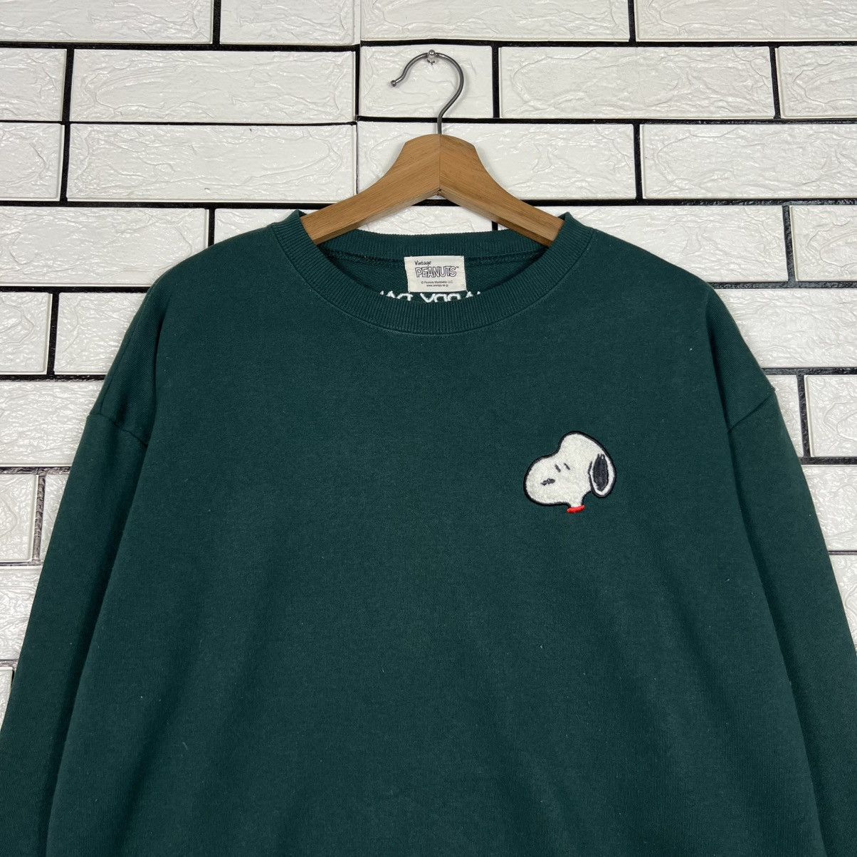 Peanuts PEANUTS SNOOPY Green Crewneck Sweatshirt #4297-C195 Size US M / EU 48-50 / 2 - 2 Thumbnail
