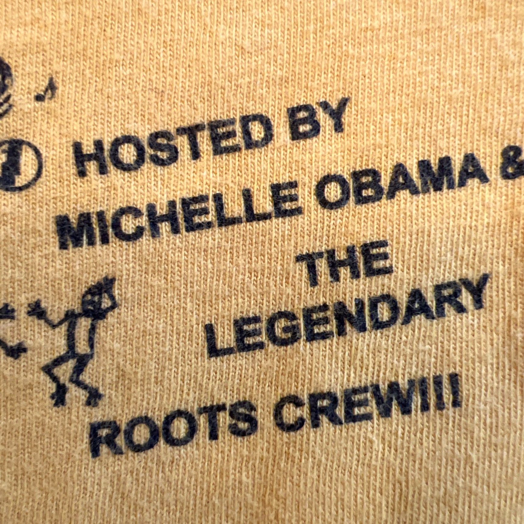 Roots Brownstone X The ROOTS QuestLove X Michelle Obama PICNIC 2020 Women’s Shirt XL Yellow Short Sleeve Crew Neck T-Shirt 100% Cotton Regular Women Size XL / US 12-14 / IT 48-50 - 3 Thumbnail