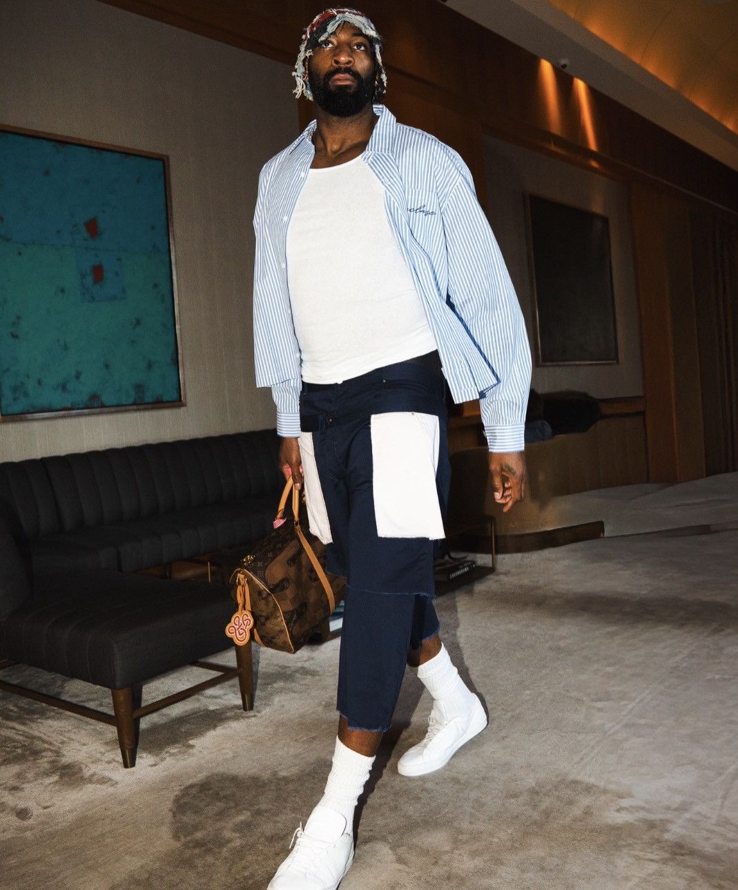 Other Boro denim patchwork bucket hat Size ONE SIZE - 4 Thumbnail
