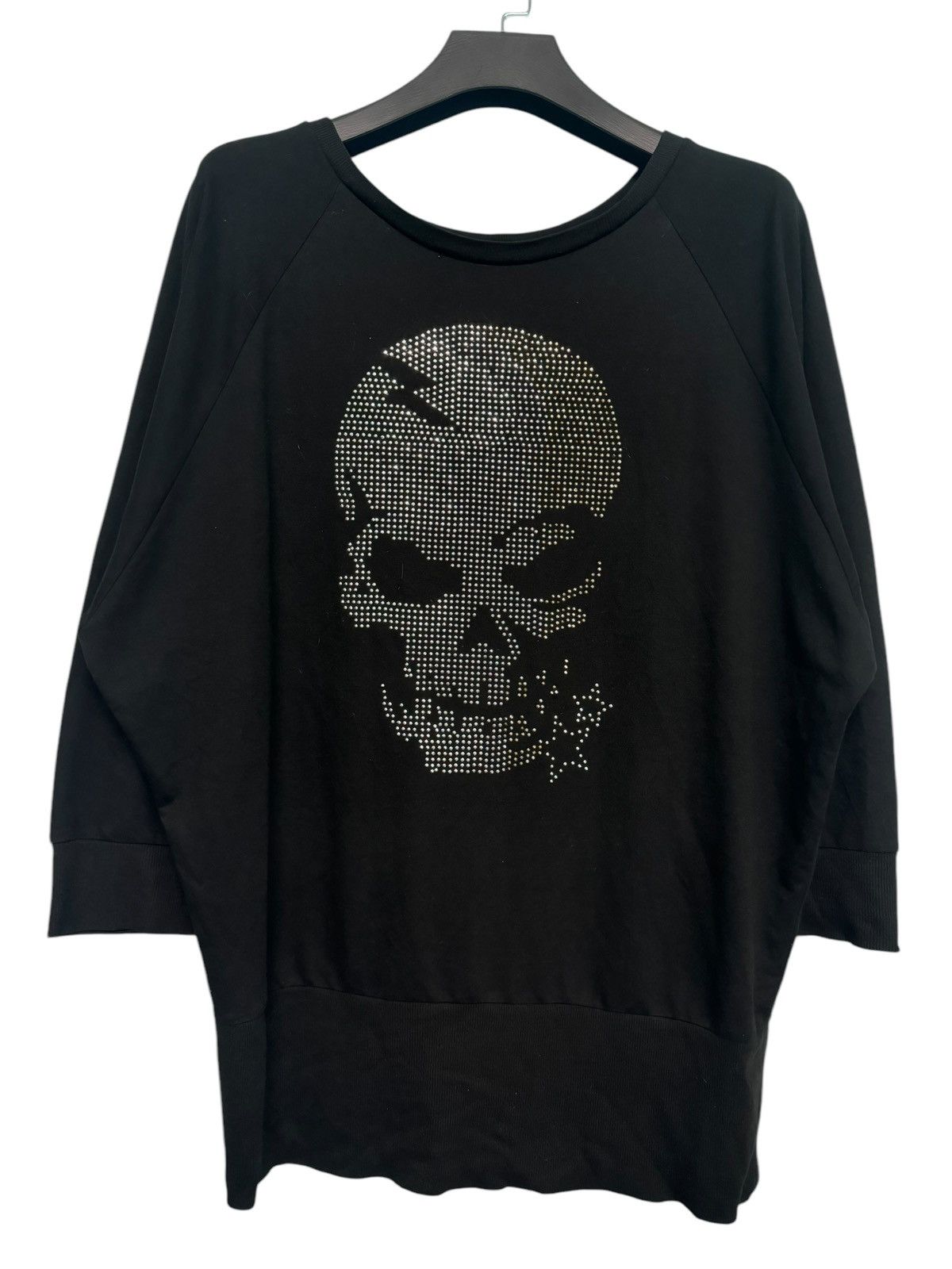 Wildfox Sweater Oversized Skull Heart Eye Chest buy Graphic Long Sleeve Gray M