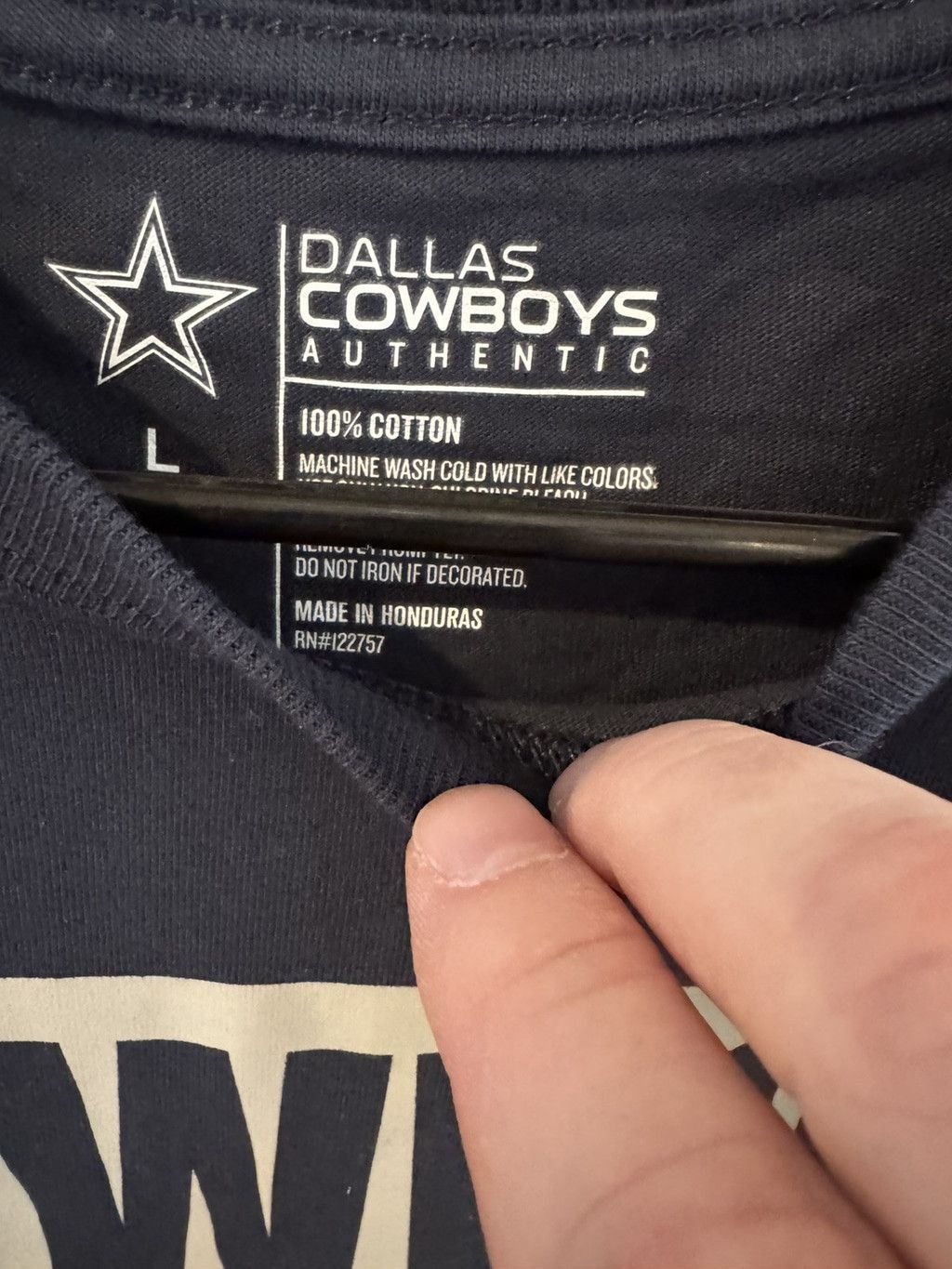 NFL Dallas Cowboys Blue T-shirt Men Sz L NEW WITH TAGS Size US L / EU 52-54 / 3 - 6 Thumbnail