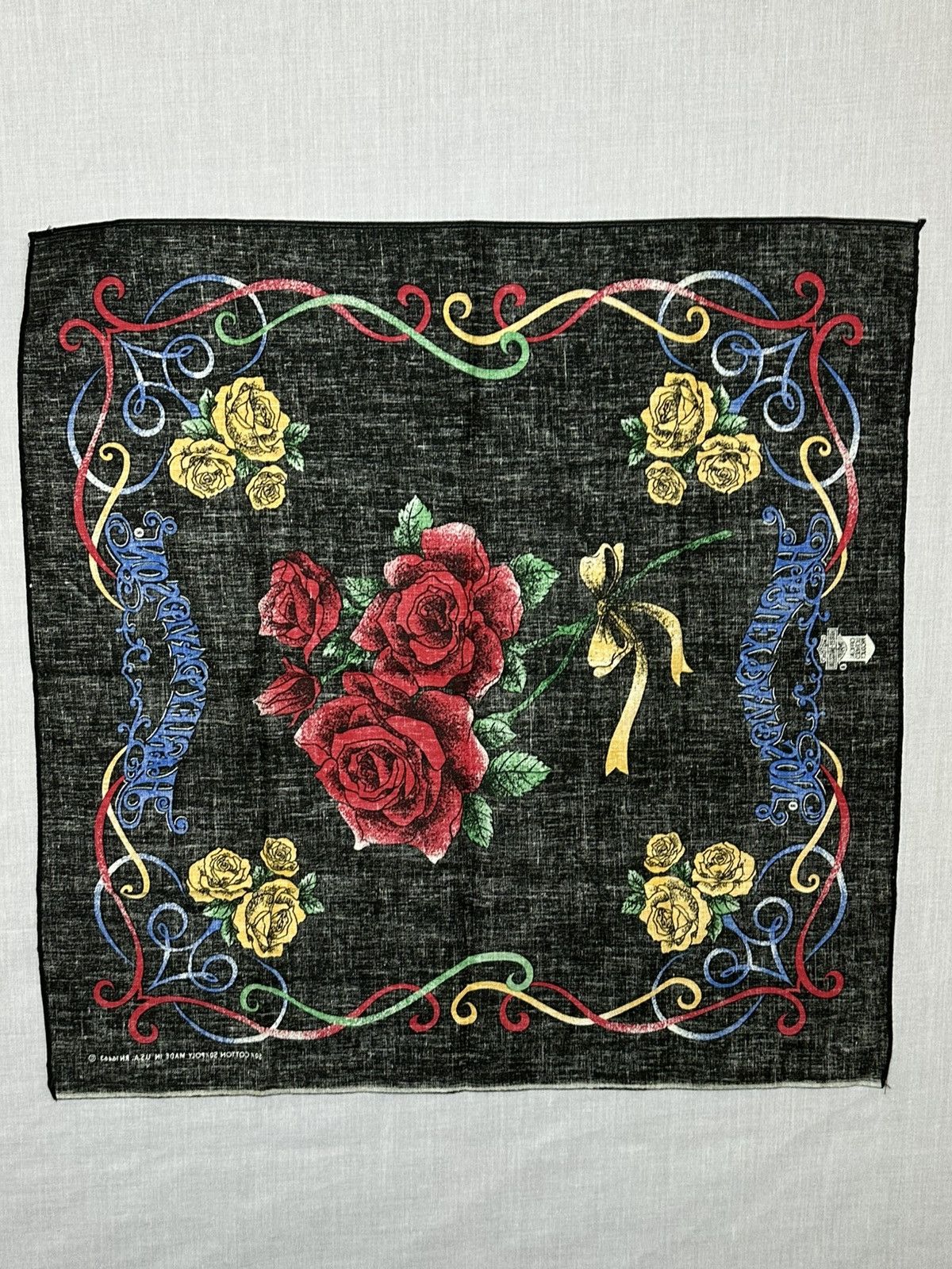 Harley Davidson vintage Harley-Davidson bandana featuring a rose pattern Size ONE SIZE - 6 Thumbnail